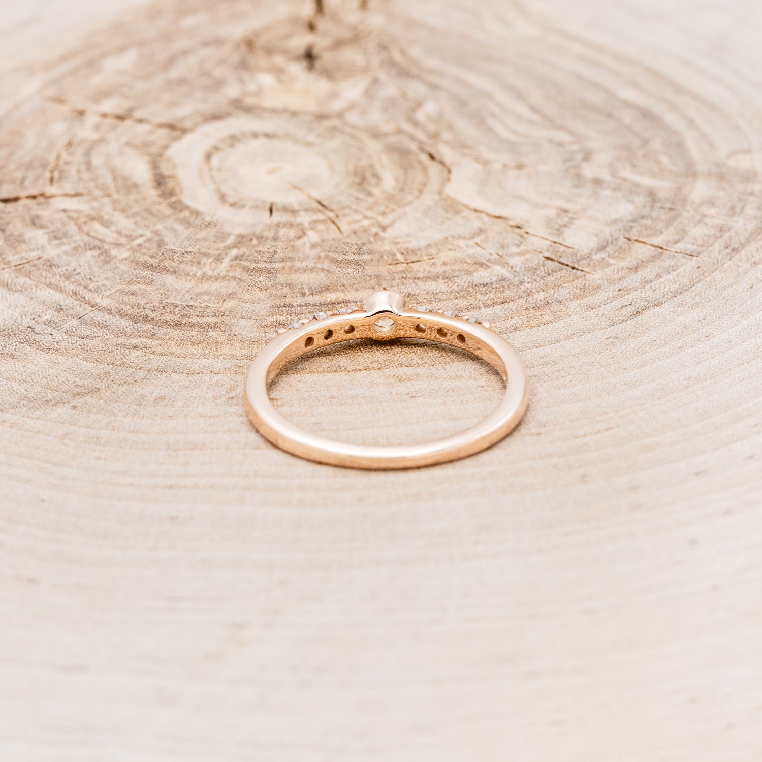 ROUND CUT MOONSTONE STACKING BAND WITH DIAMOND ACCENTS-11