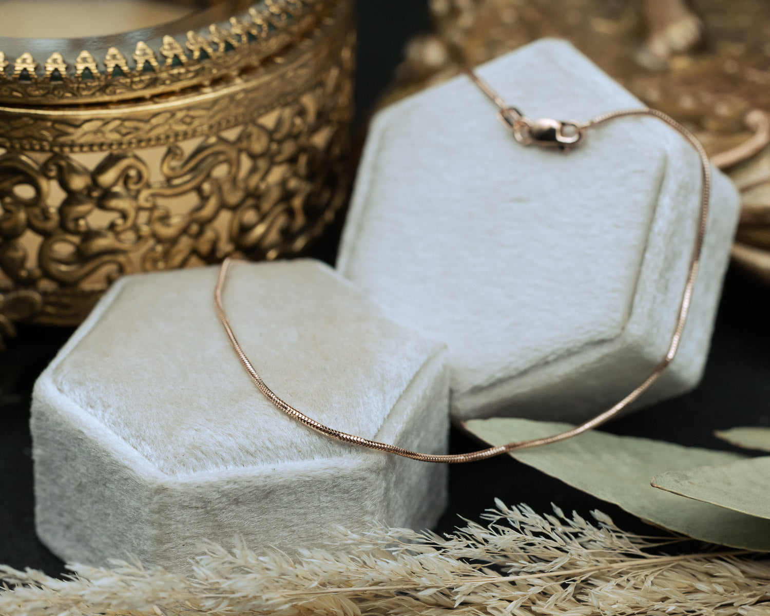 14K GOLD SNAKE CHAIN-Staghead Designs