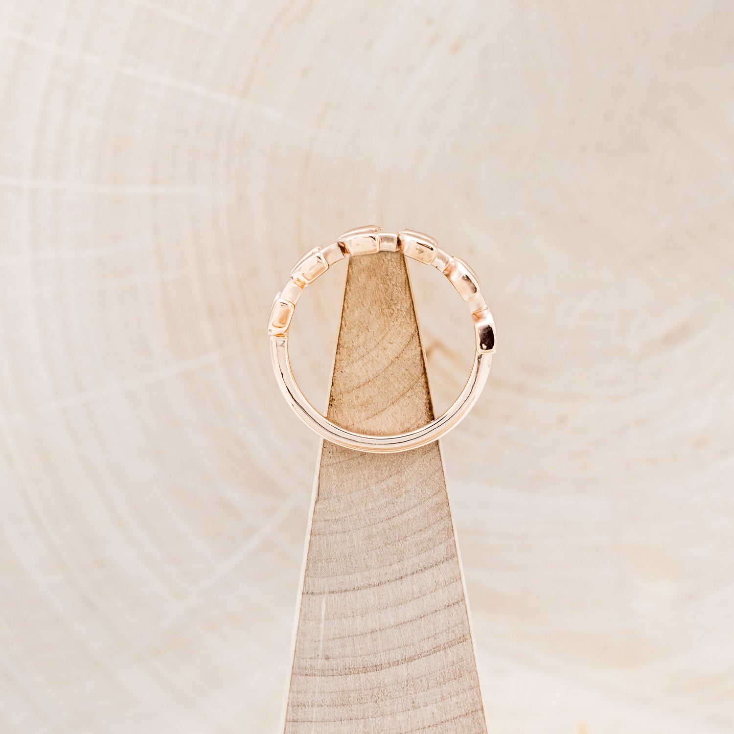 14K GOLD LEAF RING WITH ANTLER INLAYS-6