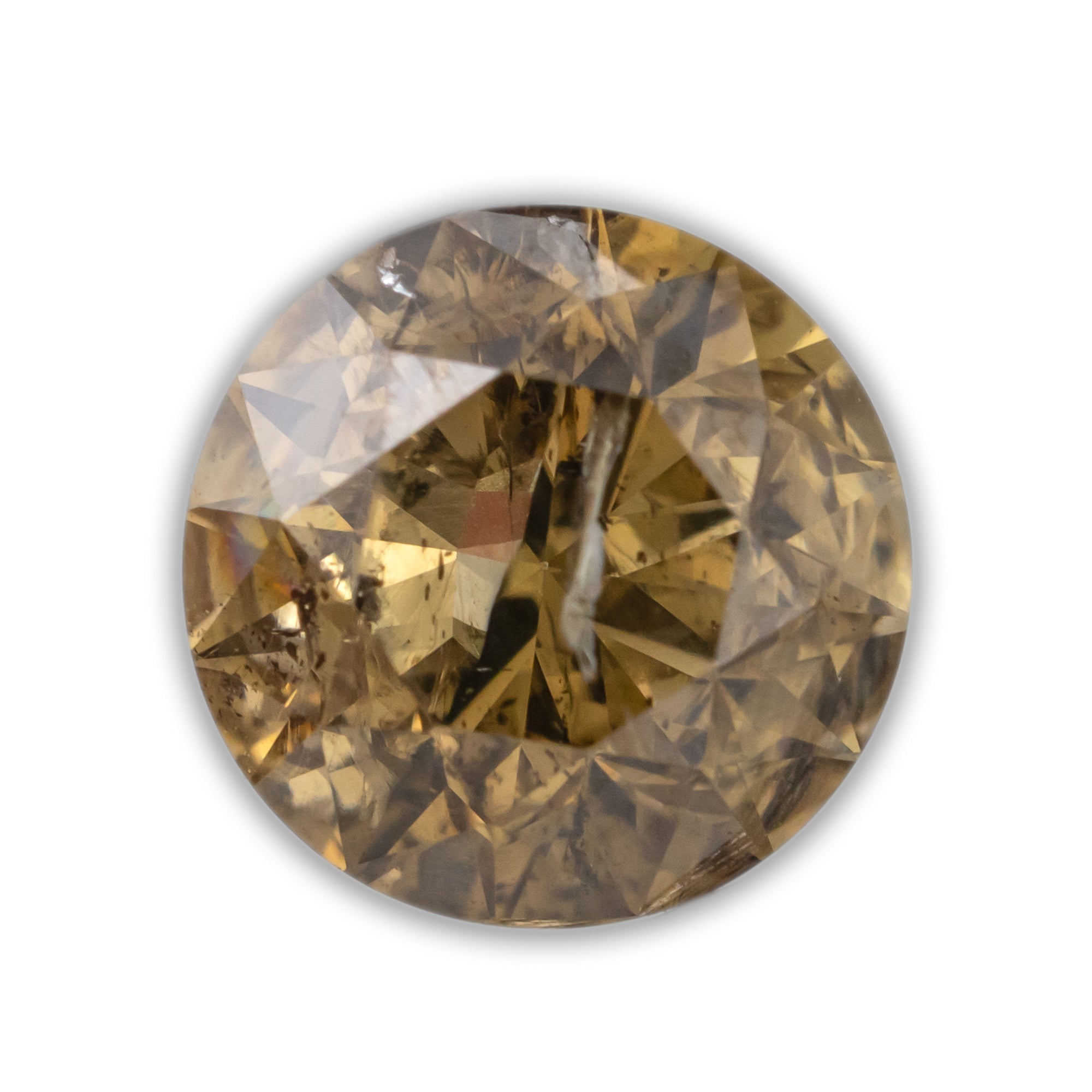 1.01ct 6.24mm ROUND BRILLIANT CUT CHAMPAGNE DIAMOND-Staghead Designs