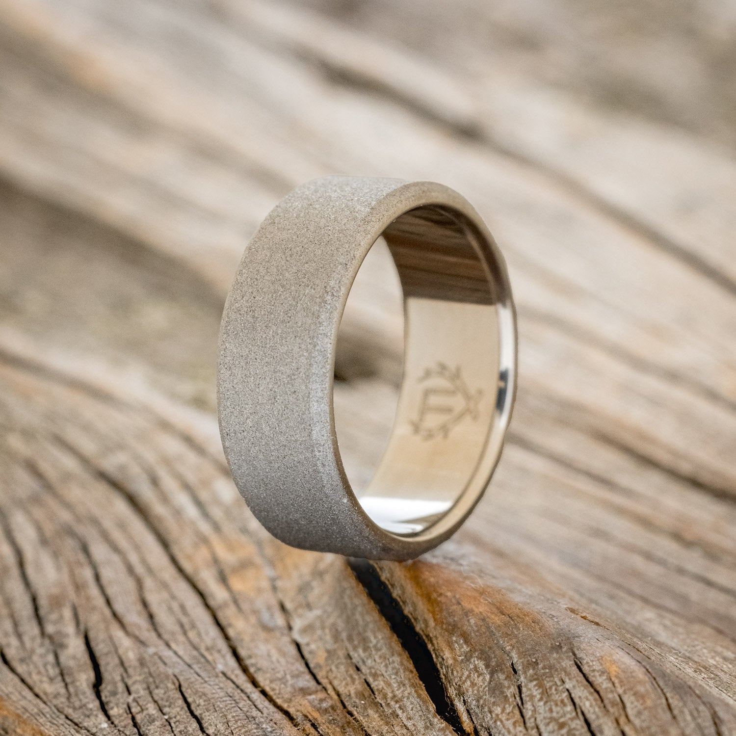 SANDBLASTED WEDDING BAND - READY TO SHIP-1