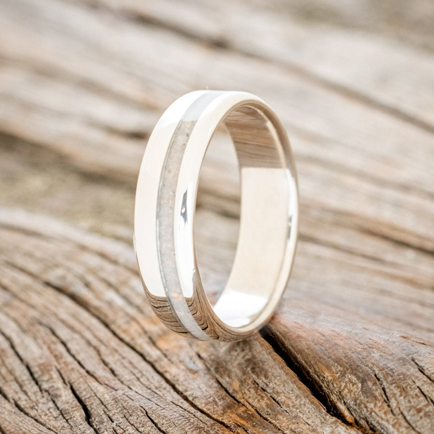 "VERTIGO" - FIRE & ICE OPAL WEDDING BAND-4