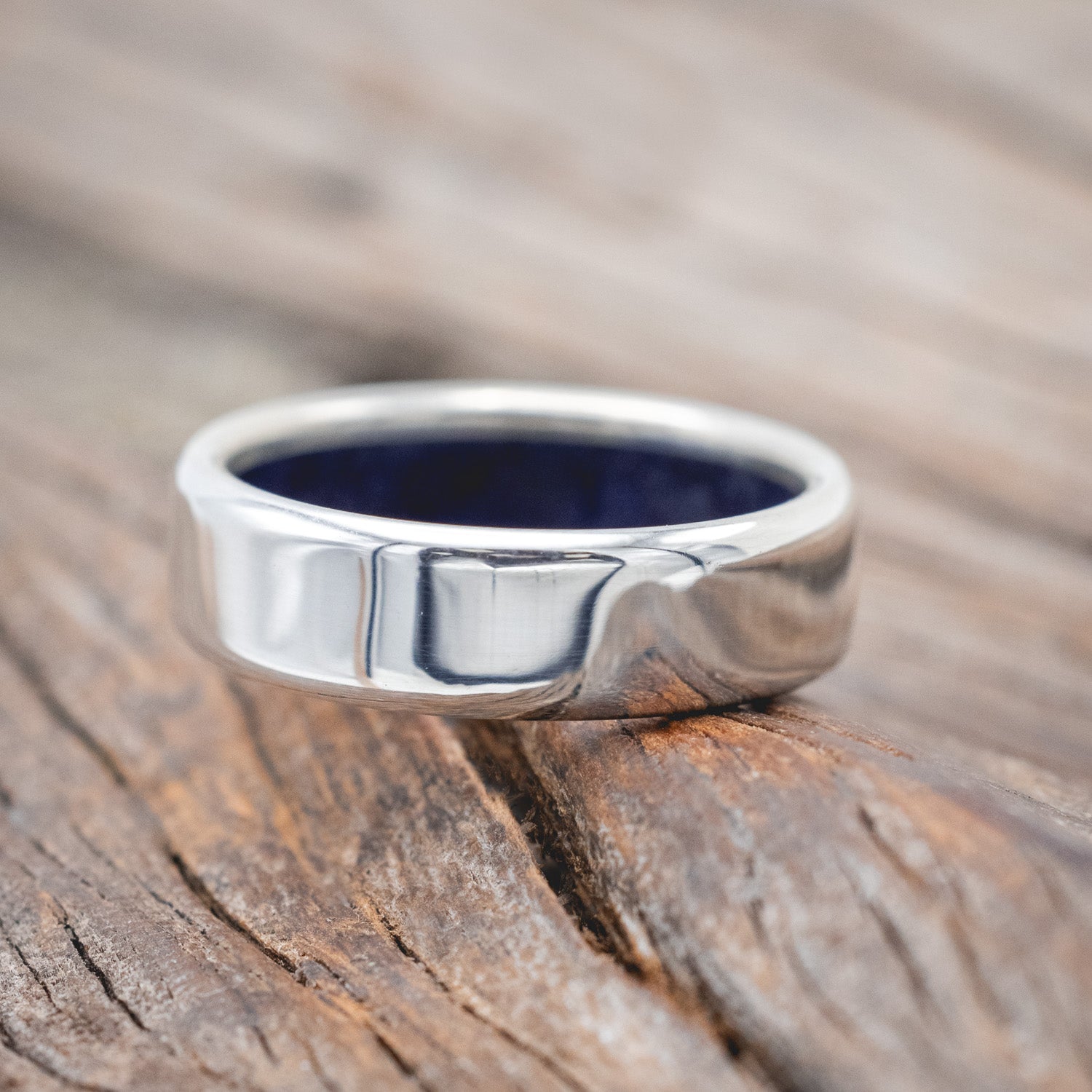 BLUE GOLDSTONE CHANNEL LINED RING-Staghead Designs