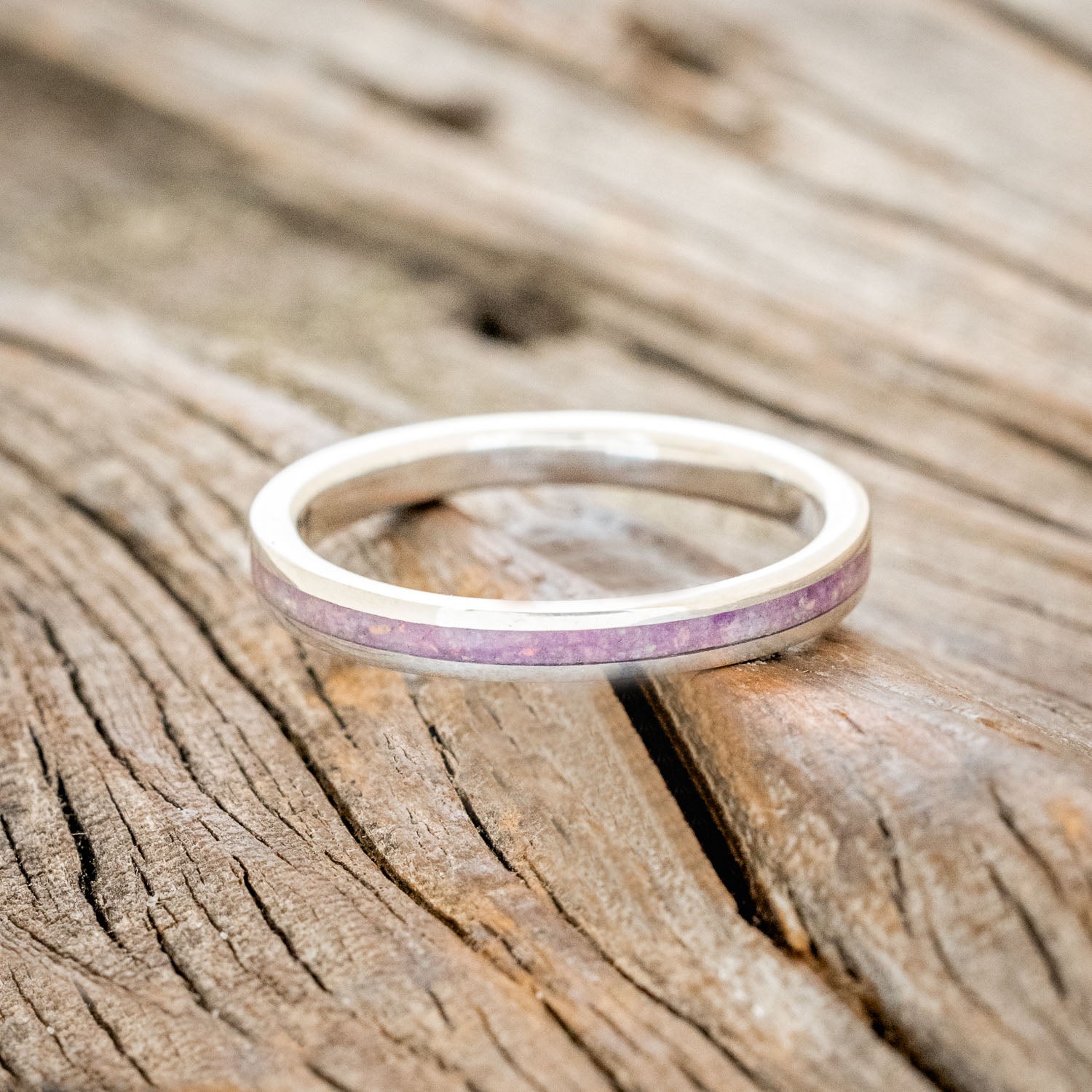 "ETERNA" - SUGILITE WITH FIRE & ICE OPAL STACKING BAND-9