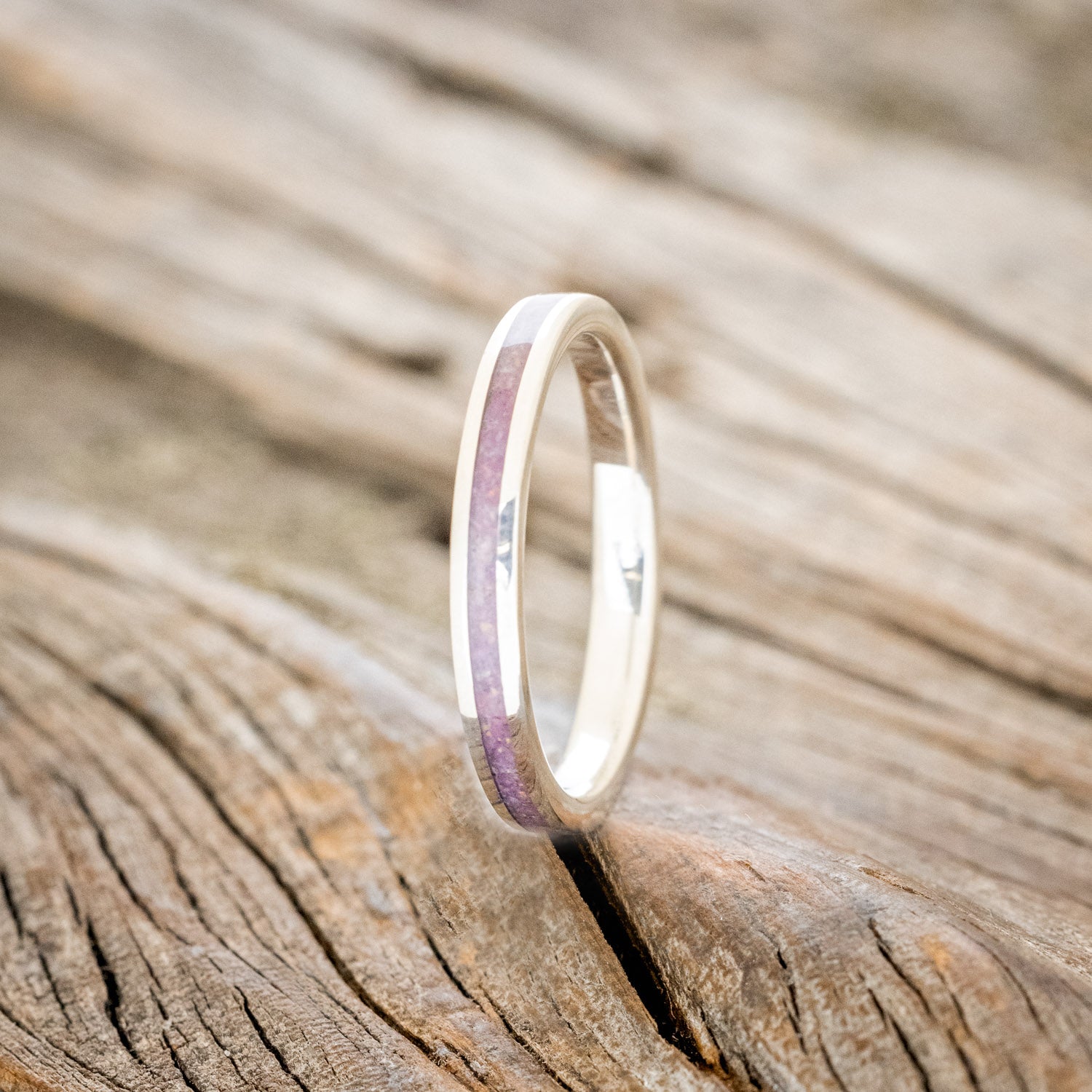 "ETERNA" - SUGILITE WITH FIRE & ICE OPAL STACKING BAND-7