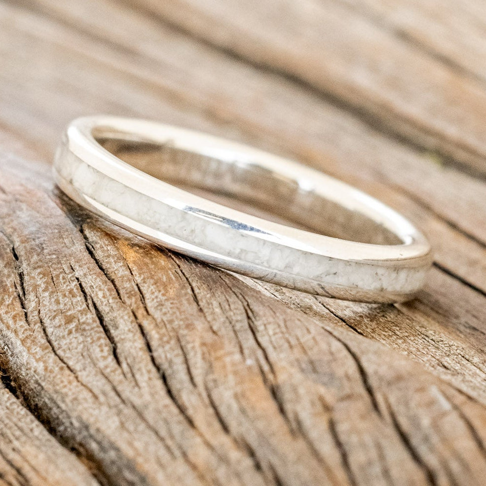 "ETERNA" - ELK TOOTH IVORY STACKING WEDDING BAND-5