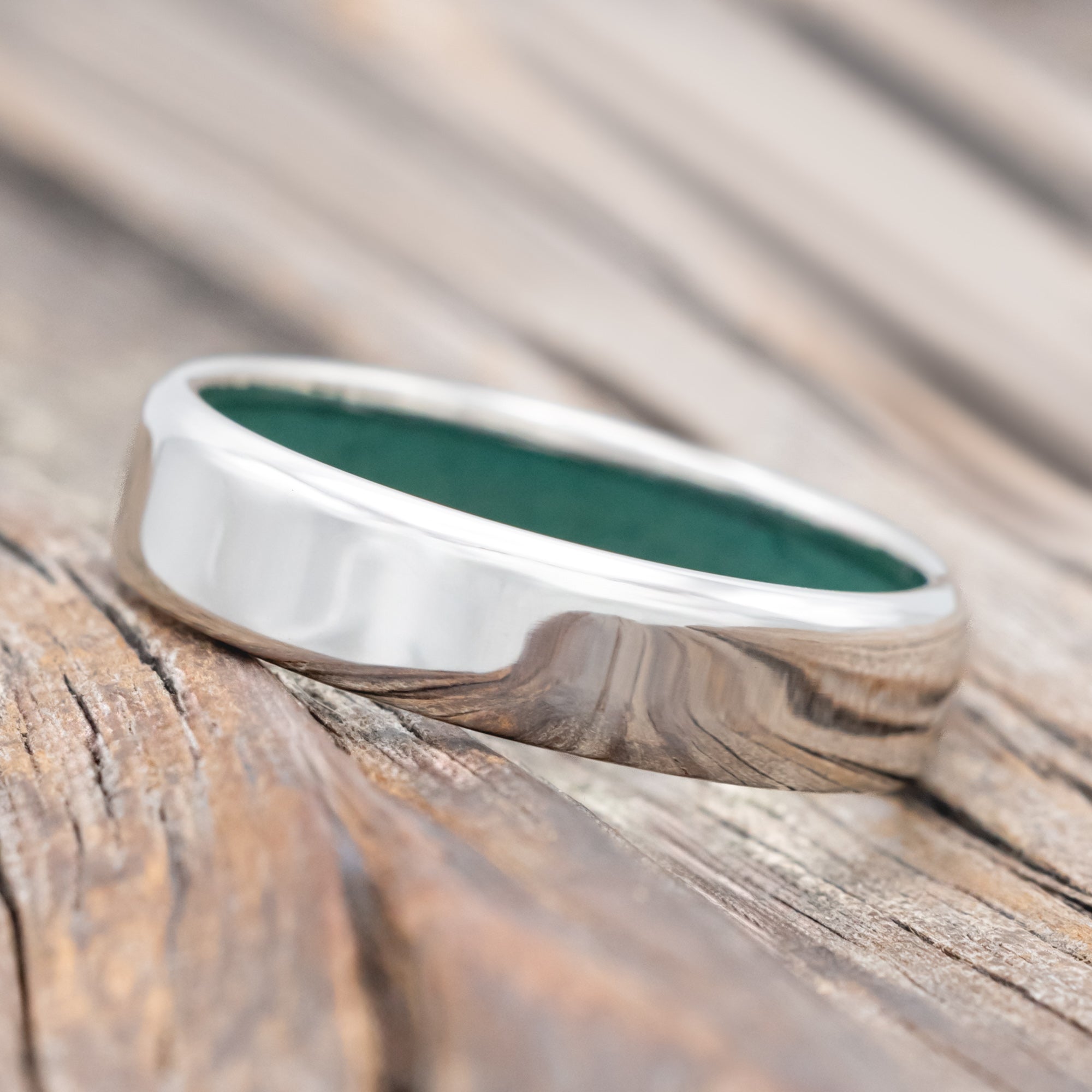 MALACHITE LINED WEDDING BAND-Staghead Designs