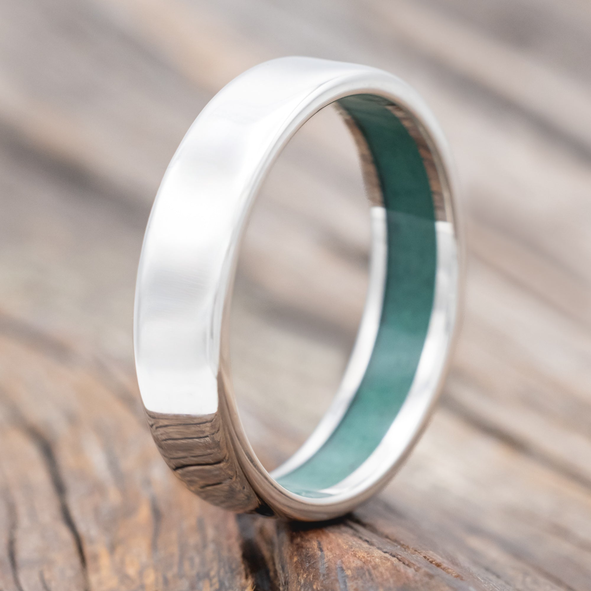 MALACHITE LINED WEDDING BAND-Staghead Designs