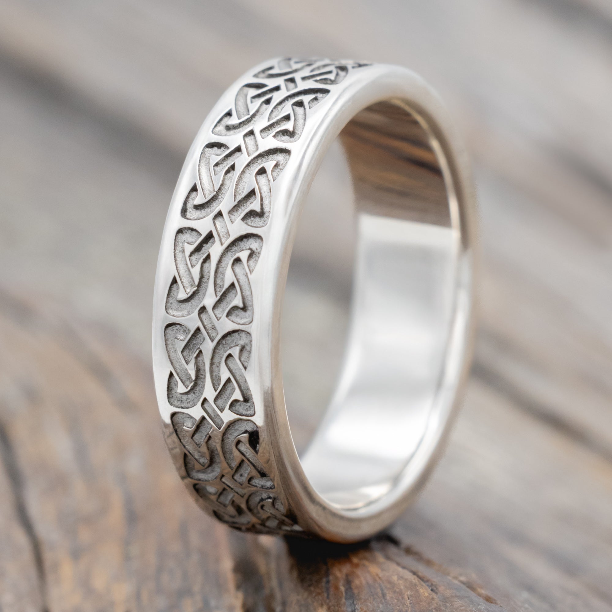 Matching Set Of Celtic Love Knot Wedding Bands-Staghead Designs