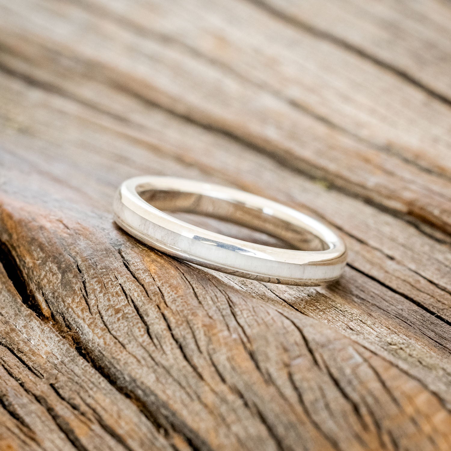 "RAINIER" - MATCHING SET OF ANTLER & IRONWOOD WEDDING BANDS-13