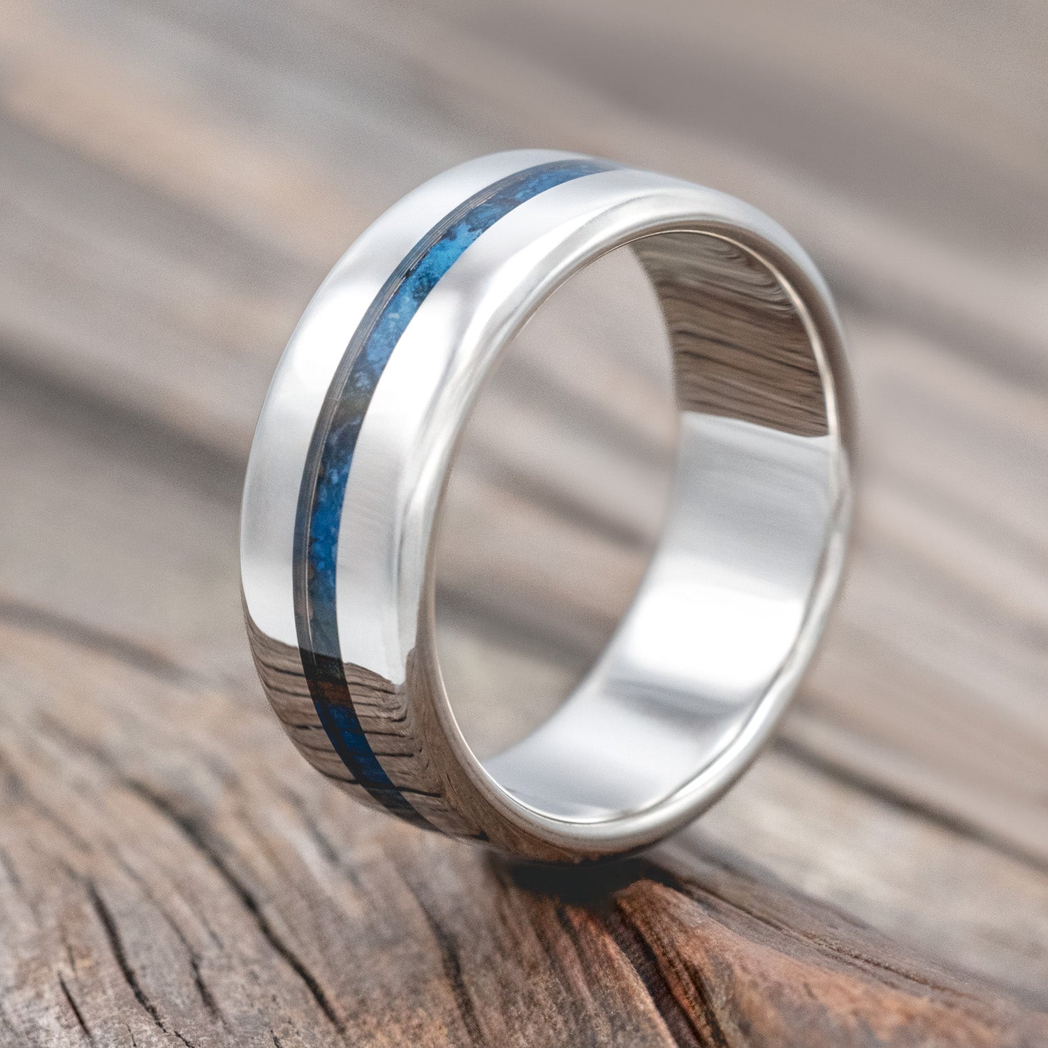 "NIRVANA" - CENTERED PATINA COPPER WEDDING BAND-Staghead Designs