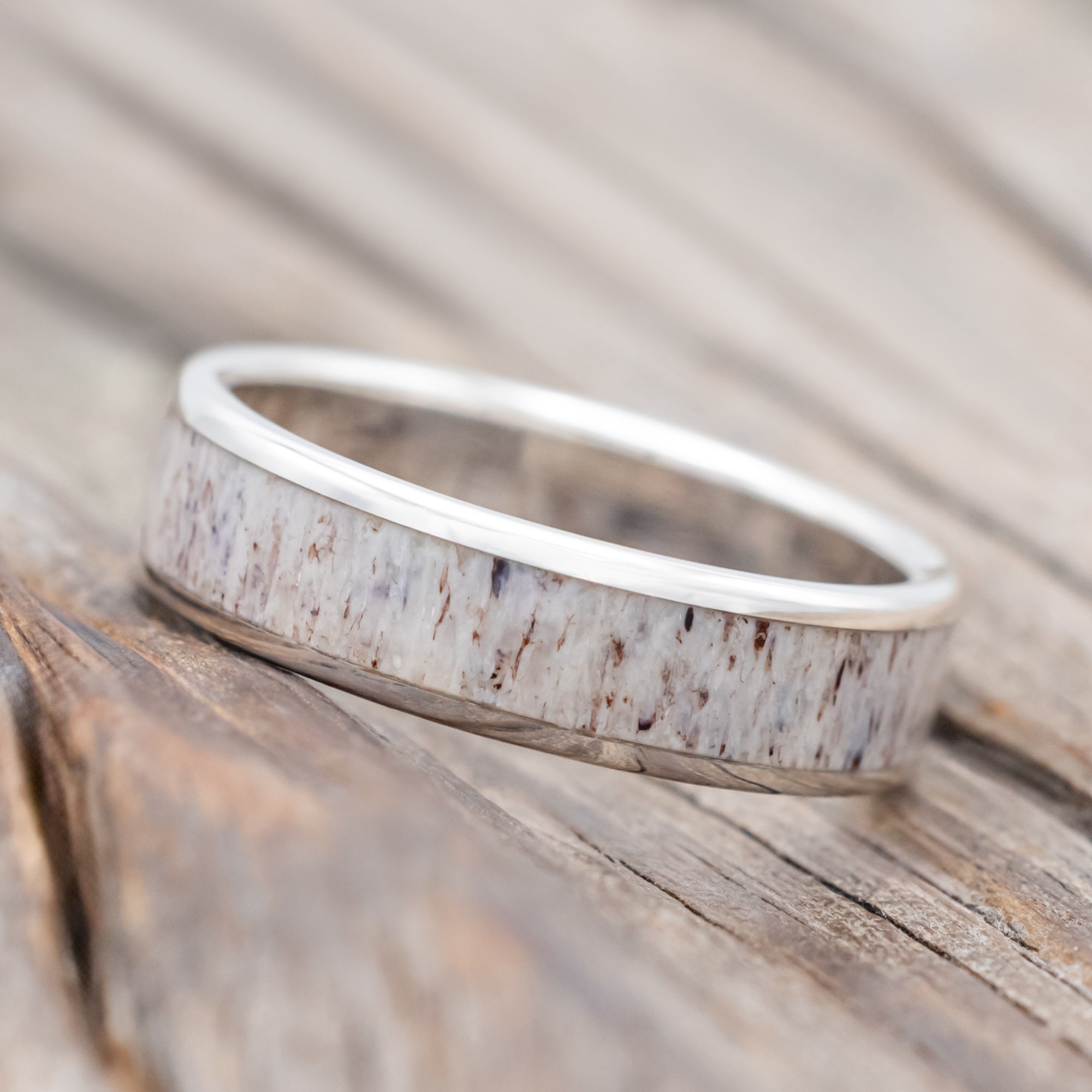 "RAINIER" - ELK ANTLER WEDDING BAND-Staghead Designs
