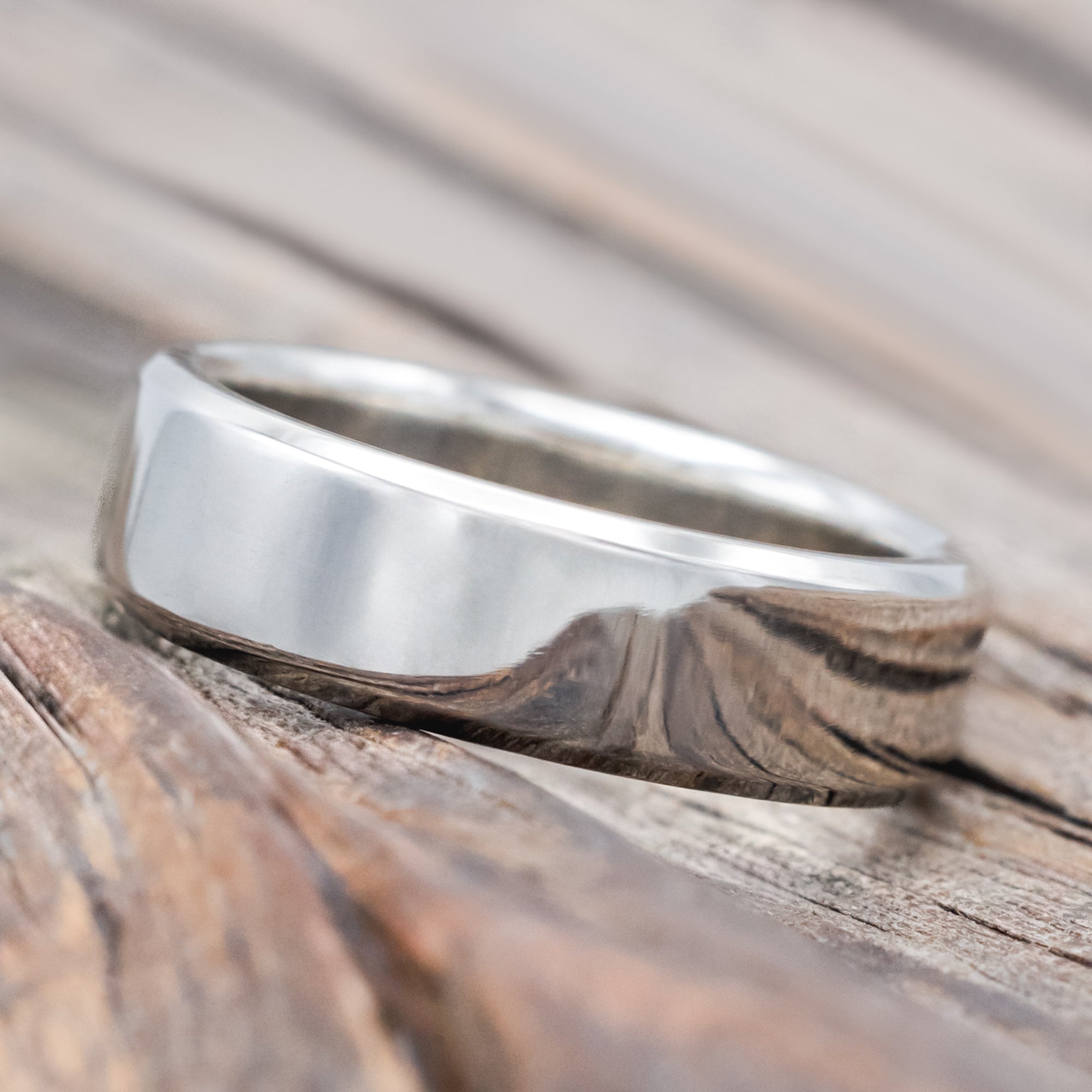 SOLID METAL HAND-TURNED WEDDING BAND-Staghead Designs