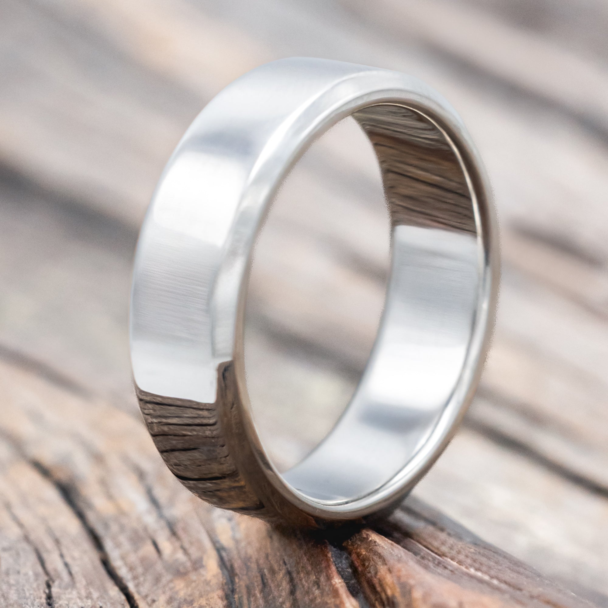 SOLID METAL HAND-TURNED WEDDING BAND-Staghead Designs