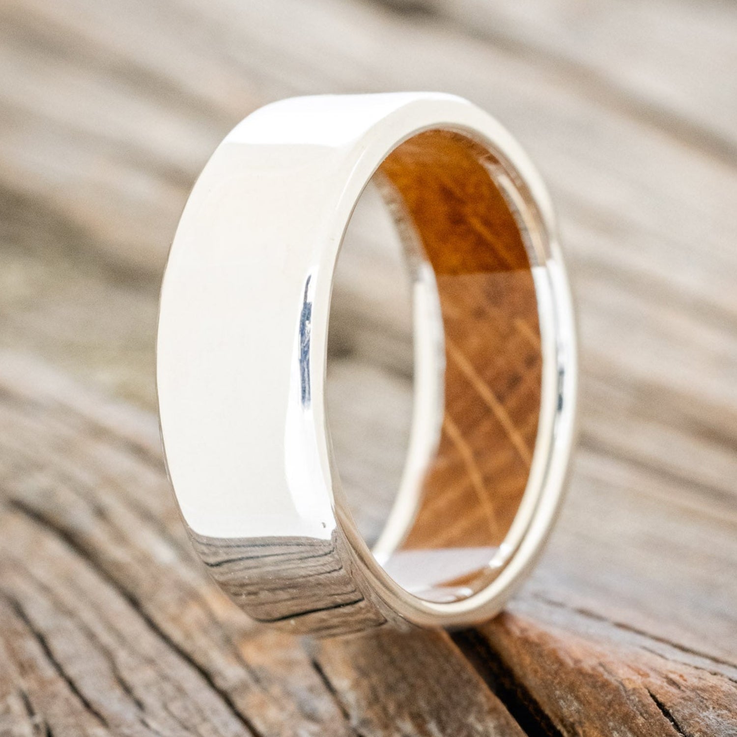 WHISKEY BARREL LINED WEDDING BAND-20