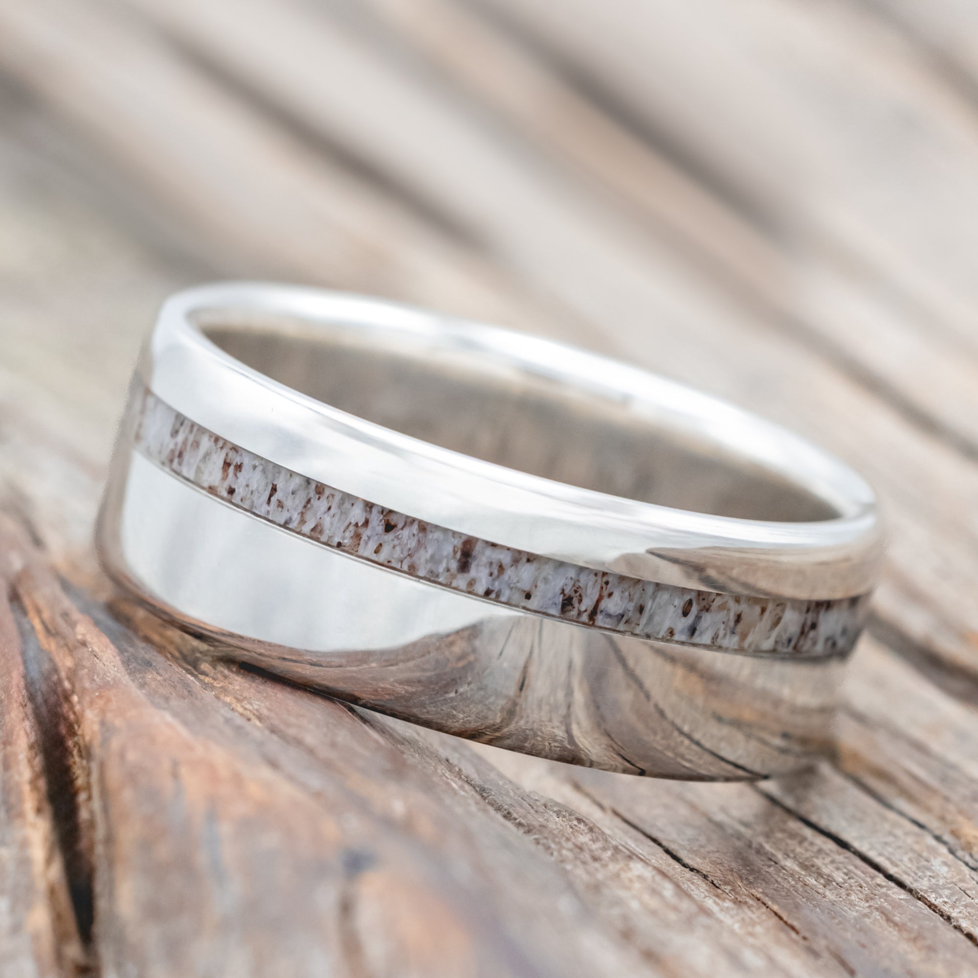 "VERTIGO" - MATCHING SET OF ANTLER WEDDING BANDS-Staghead Designs