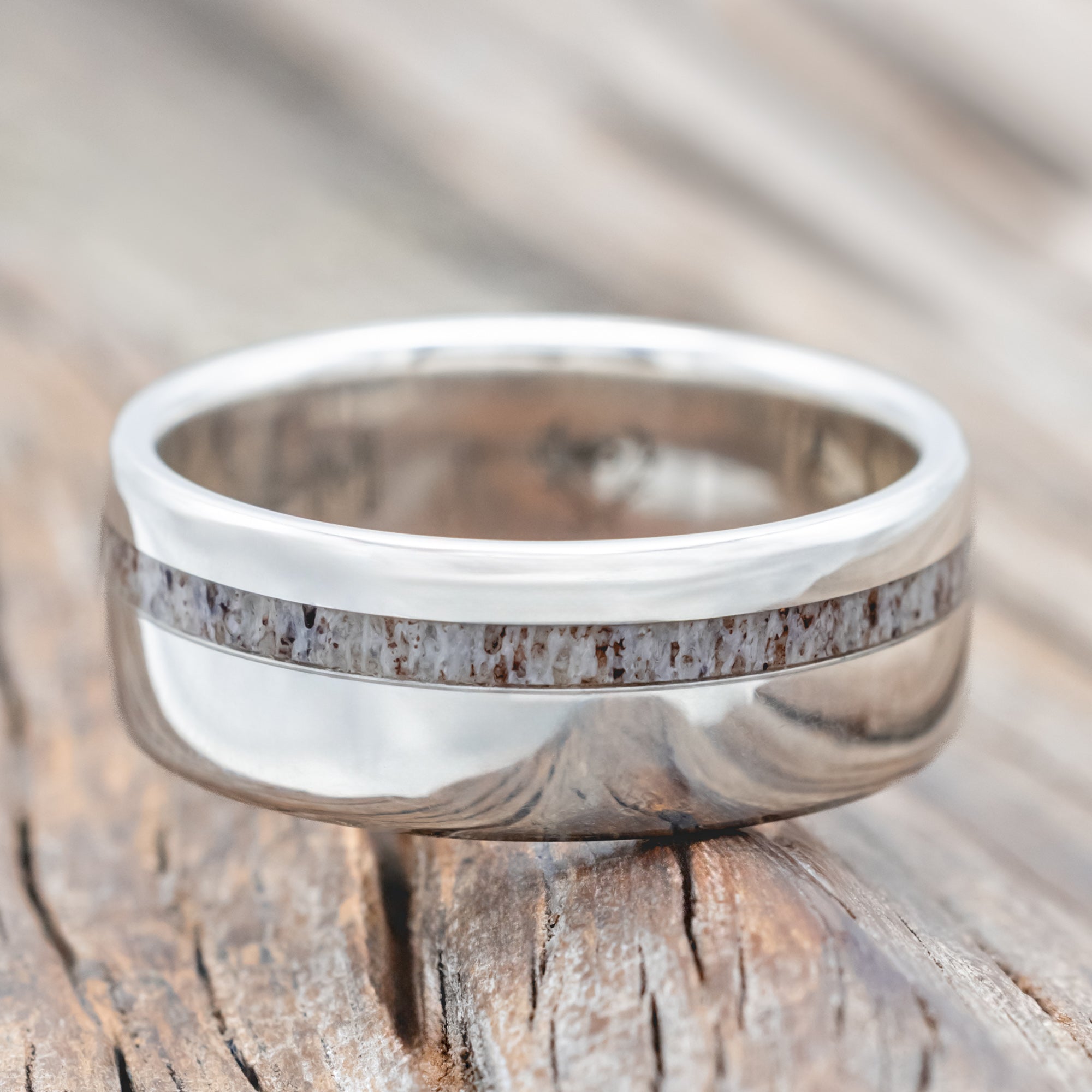"VERTIGO" - MATCHING SET OF ANTLER WEDDING BANDS-Staghead Designs