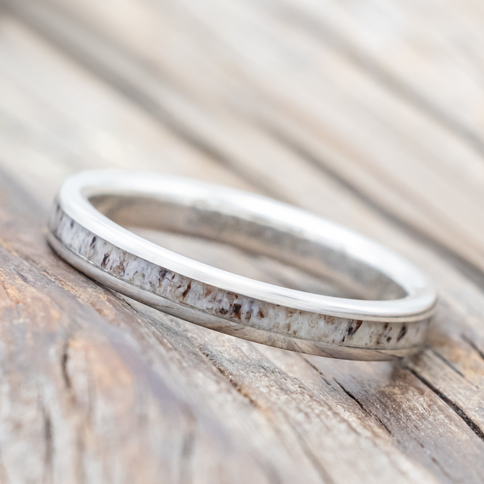 "VERTIGO" - MATCHING SET OF ANTLER WEDDING BANDS-Staghead Designs
