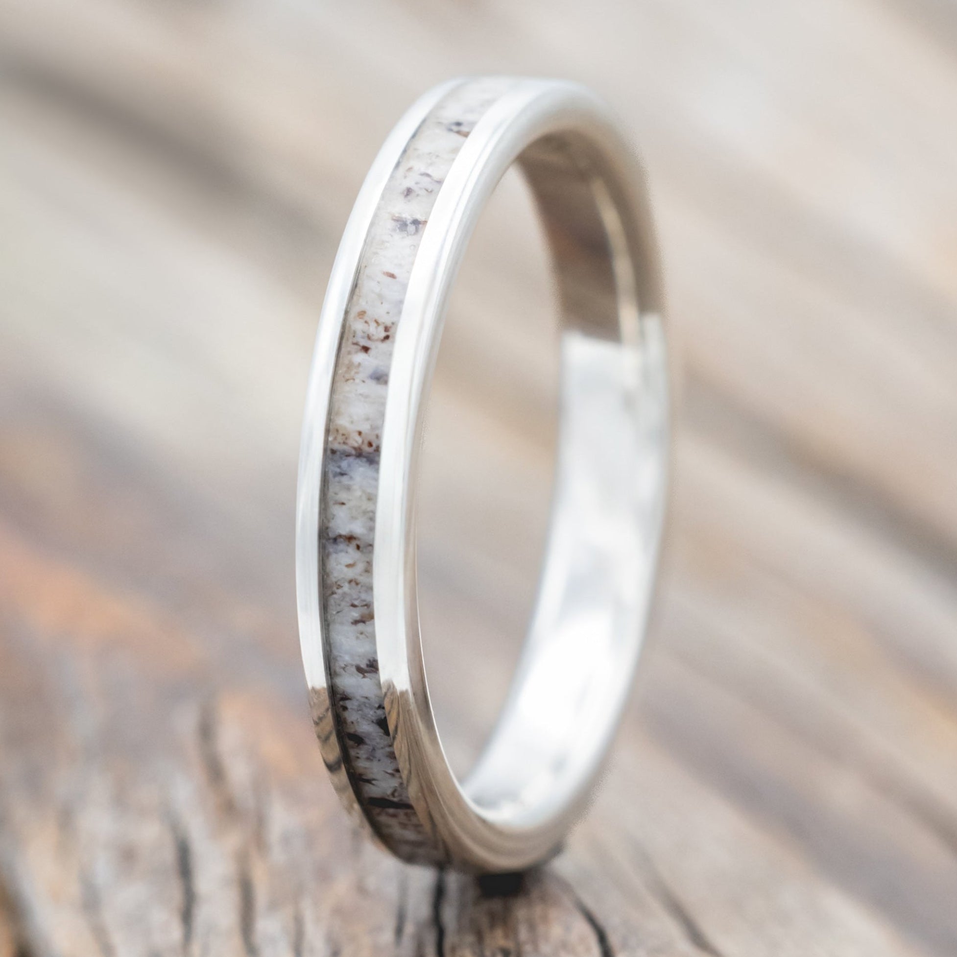 "VERTIGO" - MATCHING SET OF ANTLER WEDDING BANDS-Staghead Designs
