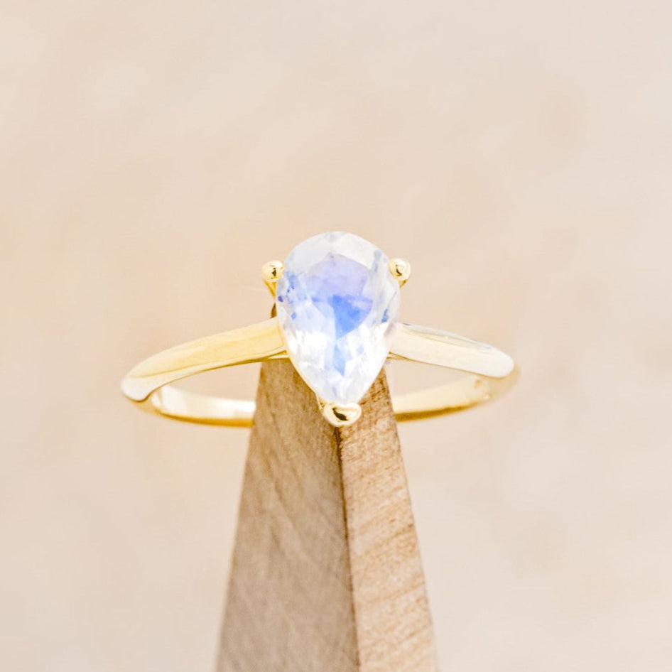 SOLITAIRE PEAR MOONSTONE ENGAGEMENT RING-1