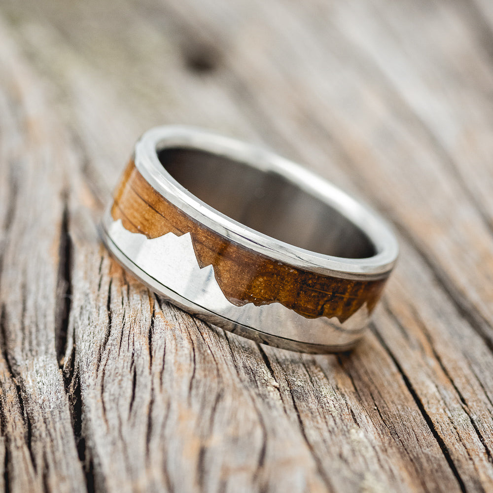 "HELIOS" - SILVER MOUNTAIN RANGE WEDDING BAND-Staghead Designs