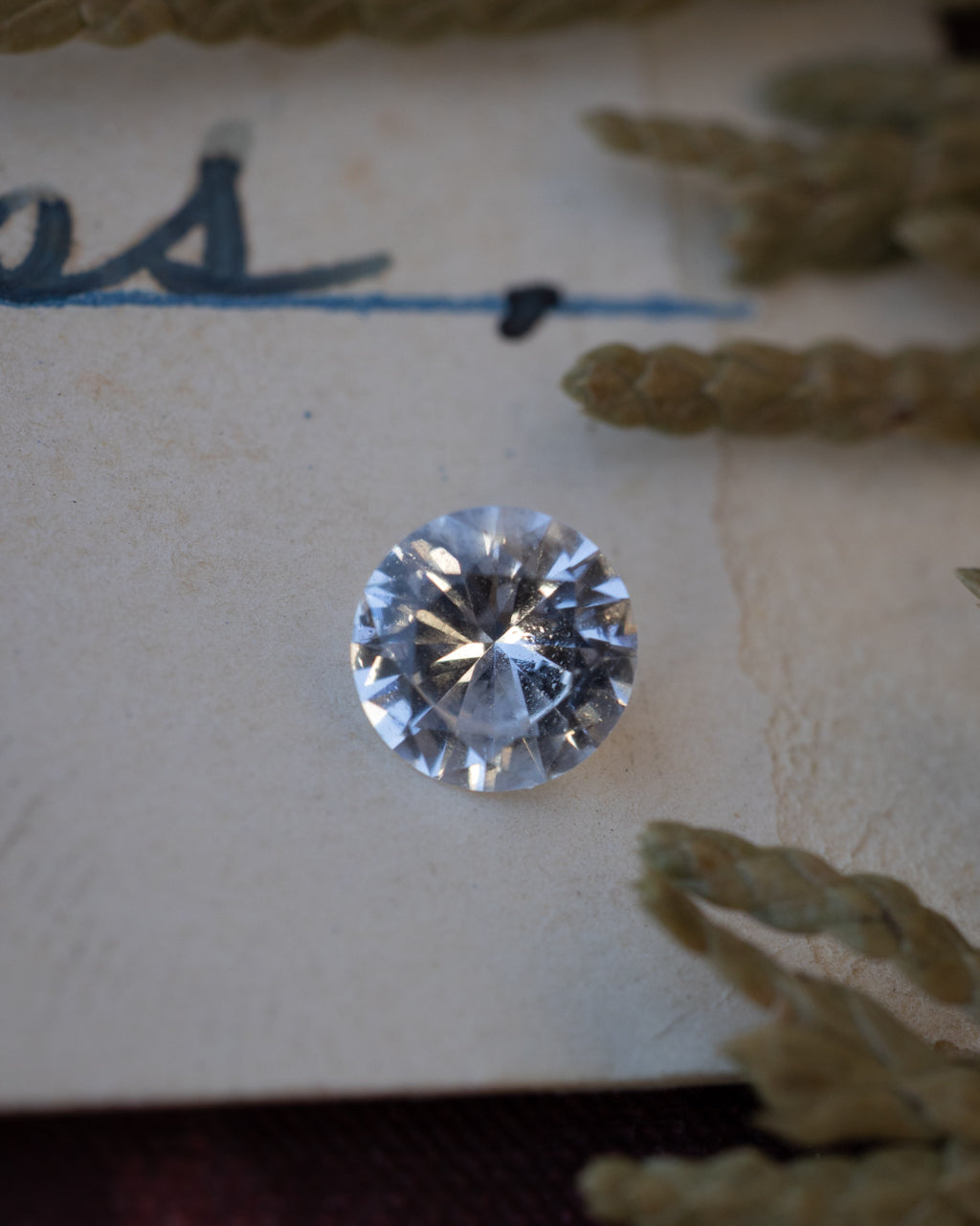 .55ct 5.22x5.21x2.93mm Round Brilliant Cut White Sapphire