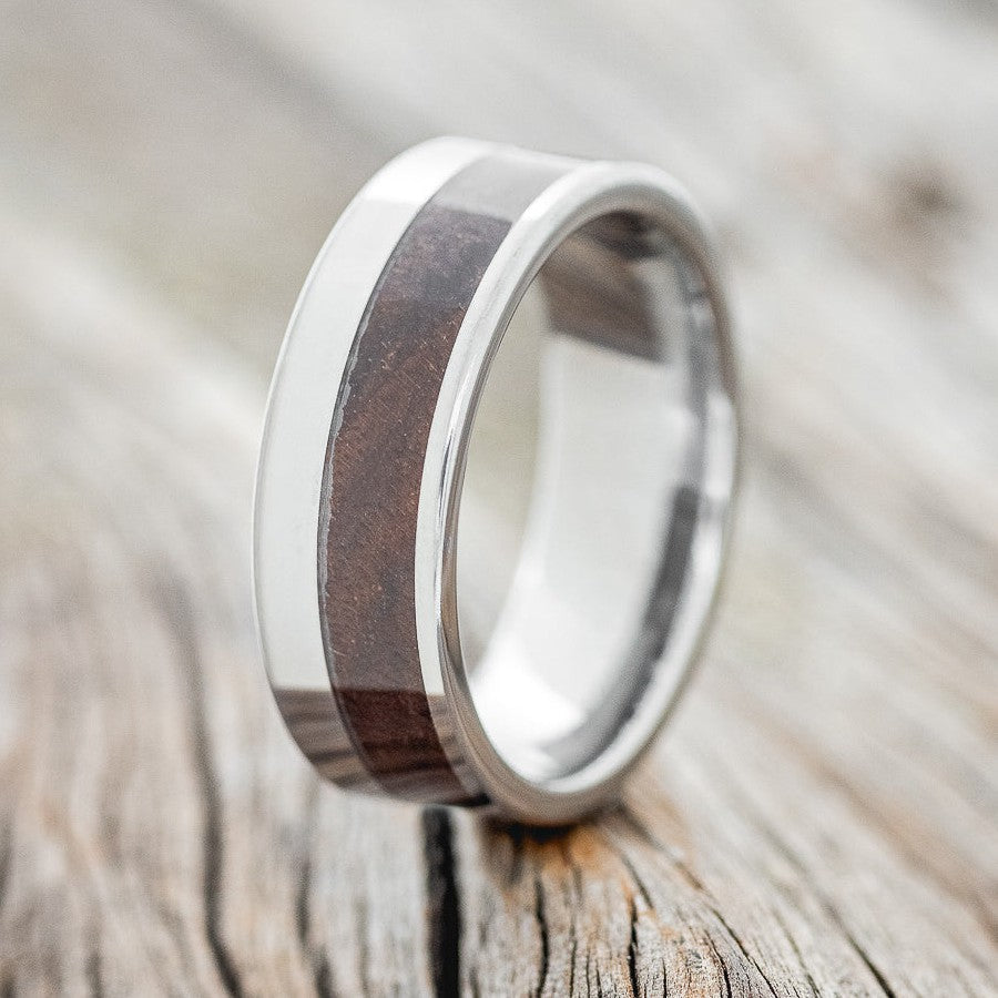 "TANNER" - WALNUT WOOD WEDDING BAND-1