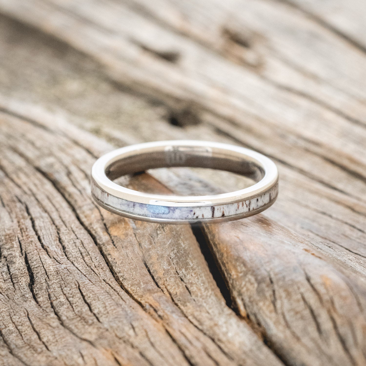 "ETERNA" - ANTLER & TURQUOISE STACKING BAND-4