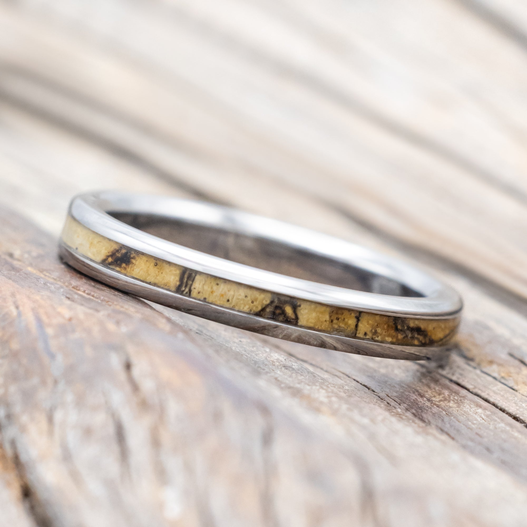 "ETERNA" - SPALTED MAPLE STACKING BAND-Staghead Designs