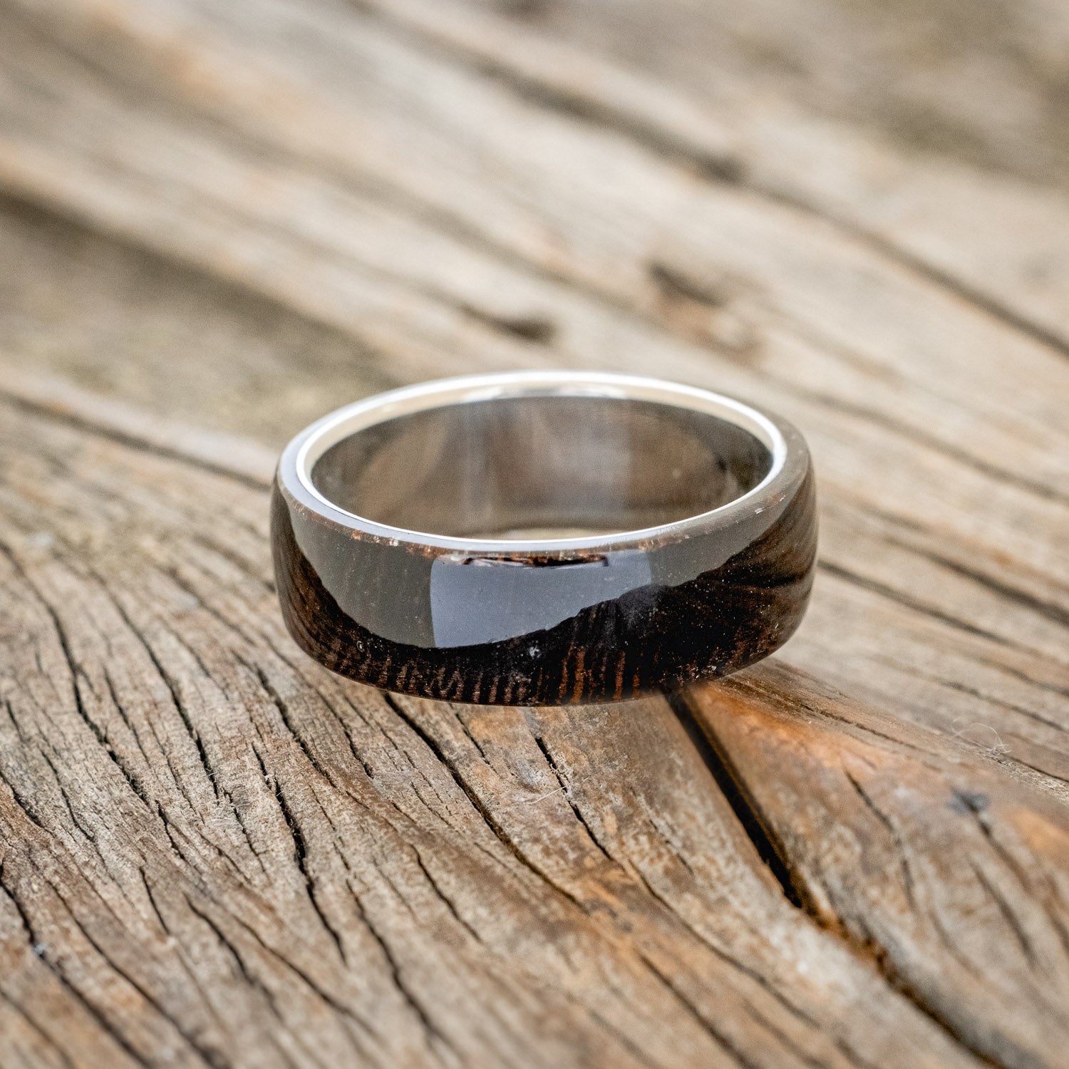 "HAVEN" - WENGE WOOD WEDDING BAND-3