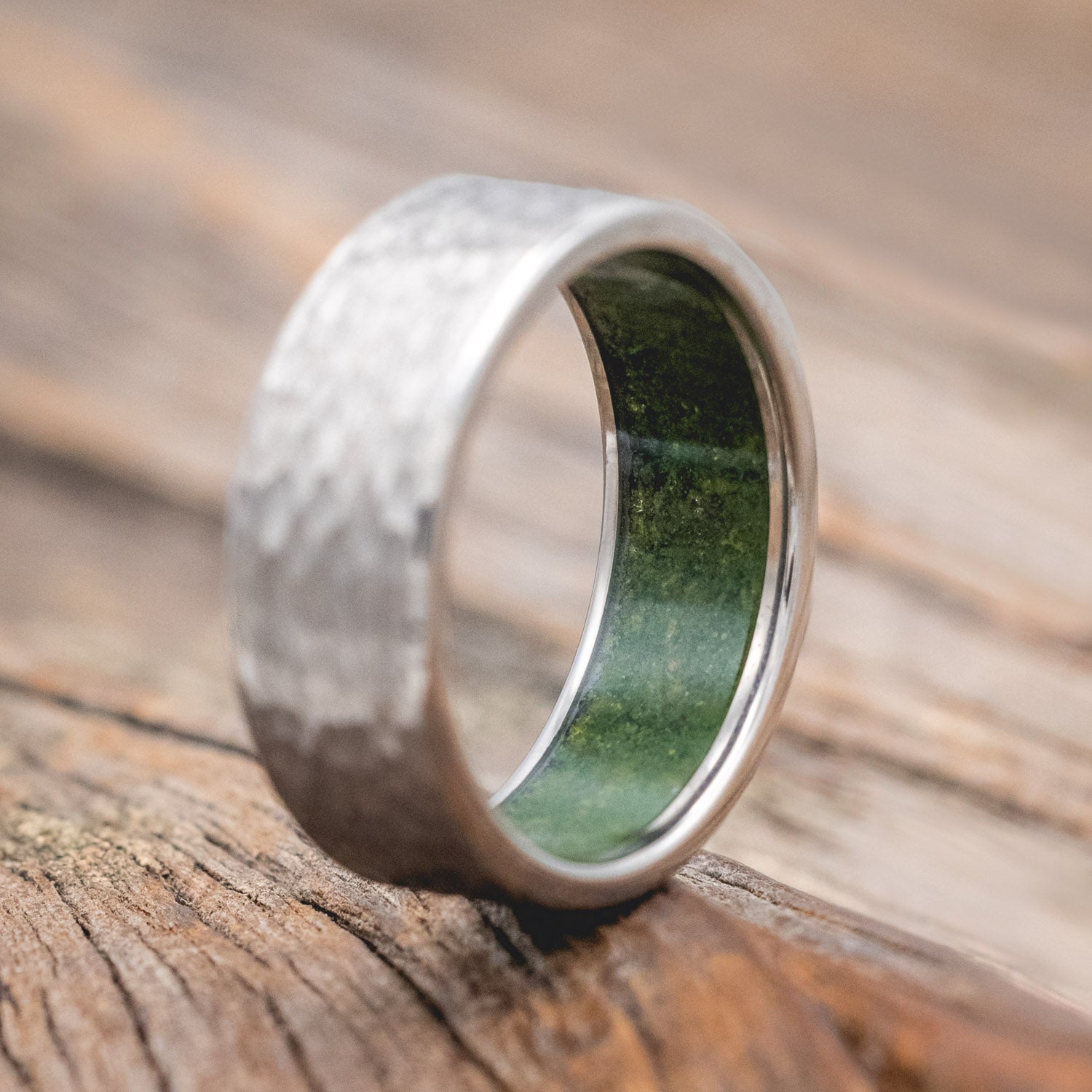 LINED WEDDING BAND WITH A CUSTOM FINISH-Staghead Designs