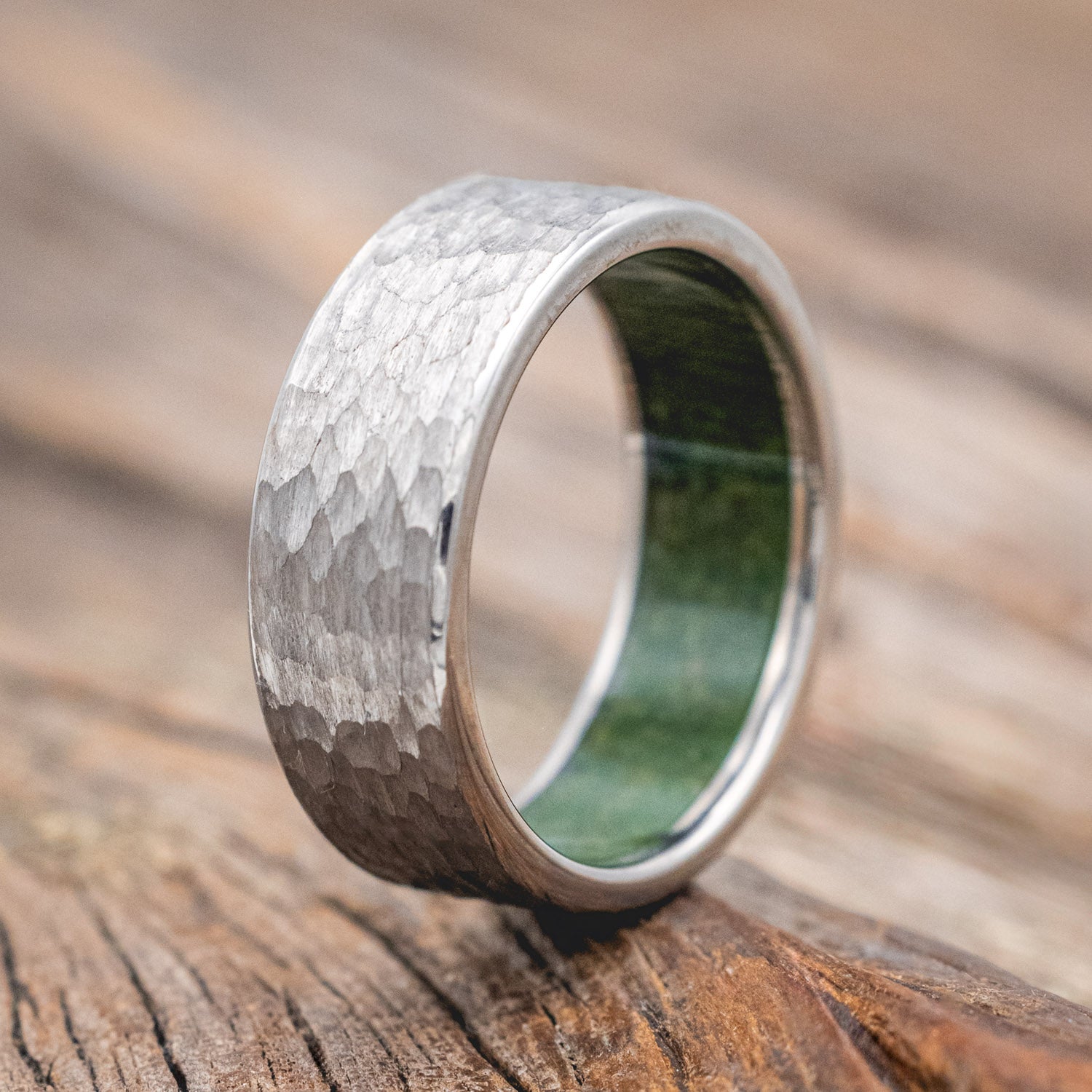 LINED WEDDING BAND WITH A CUSTOM FINISH-Staghead Designs