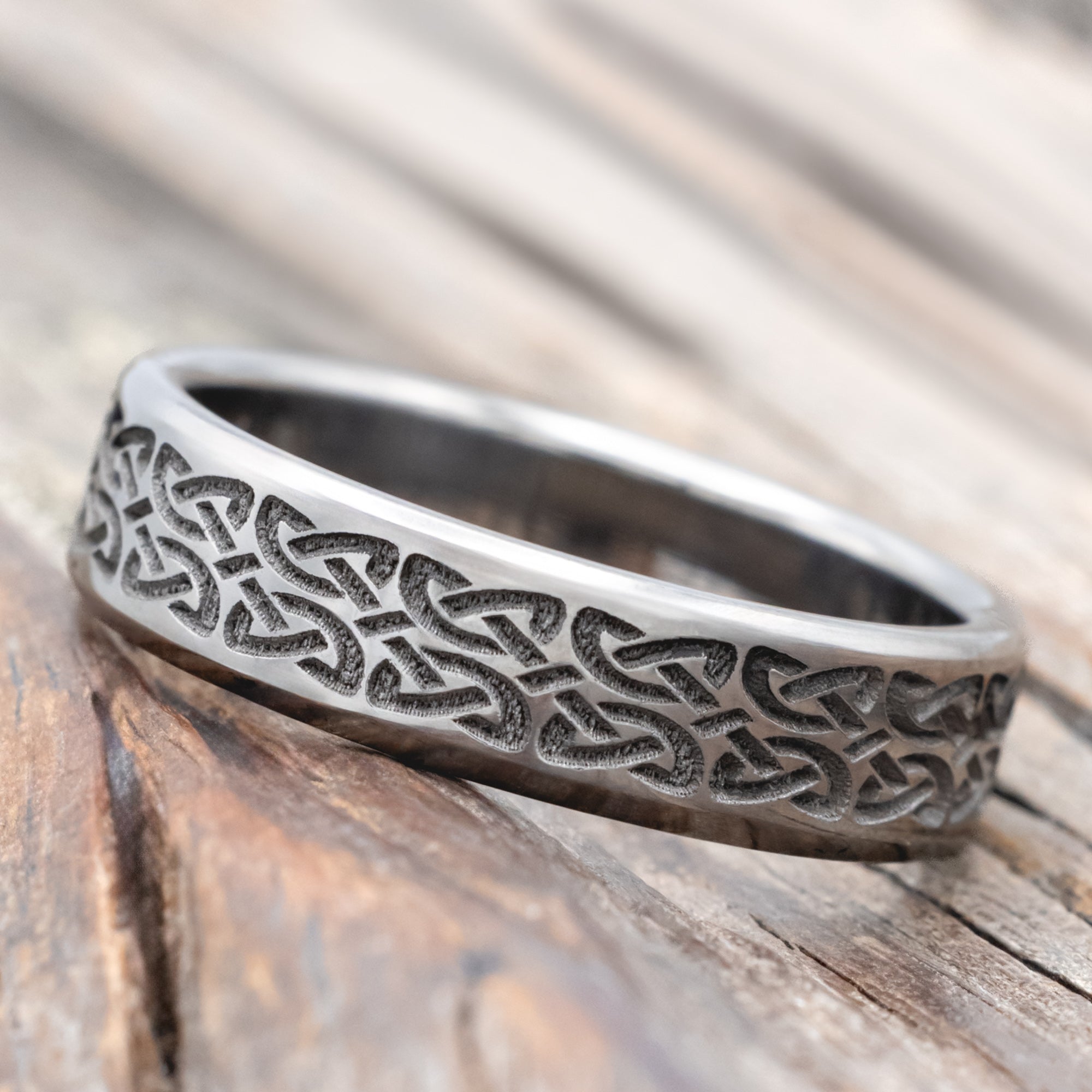 MATCHING SET OF CELTIC LOVE KNOT WEDDING BANDS-Staghead Designs