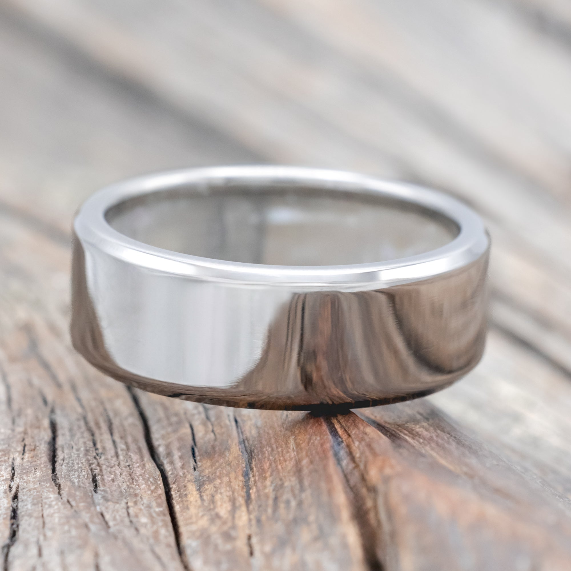 MOTHER OF PEARL LINED WEDDING RING-Staghead Designs