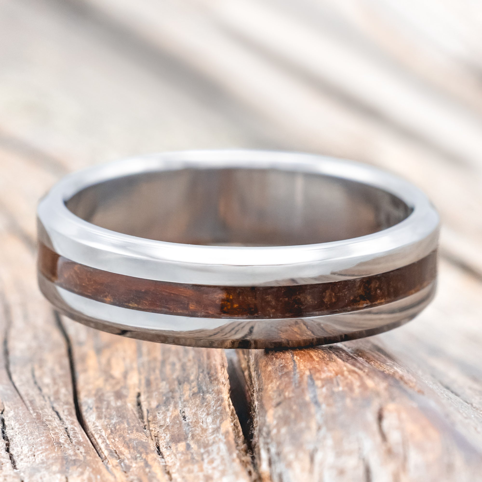 "NIRVANA" - IRONWOOD WEDDING RING-Staghead Designs