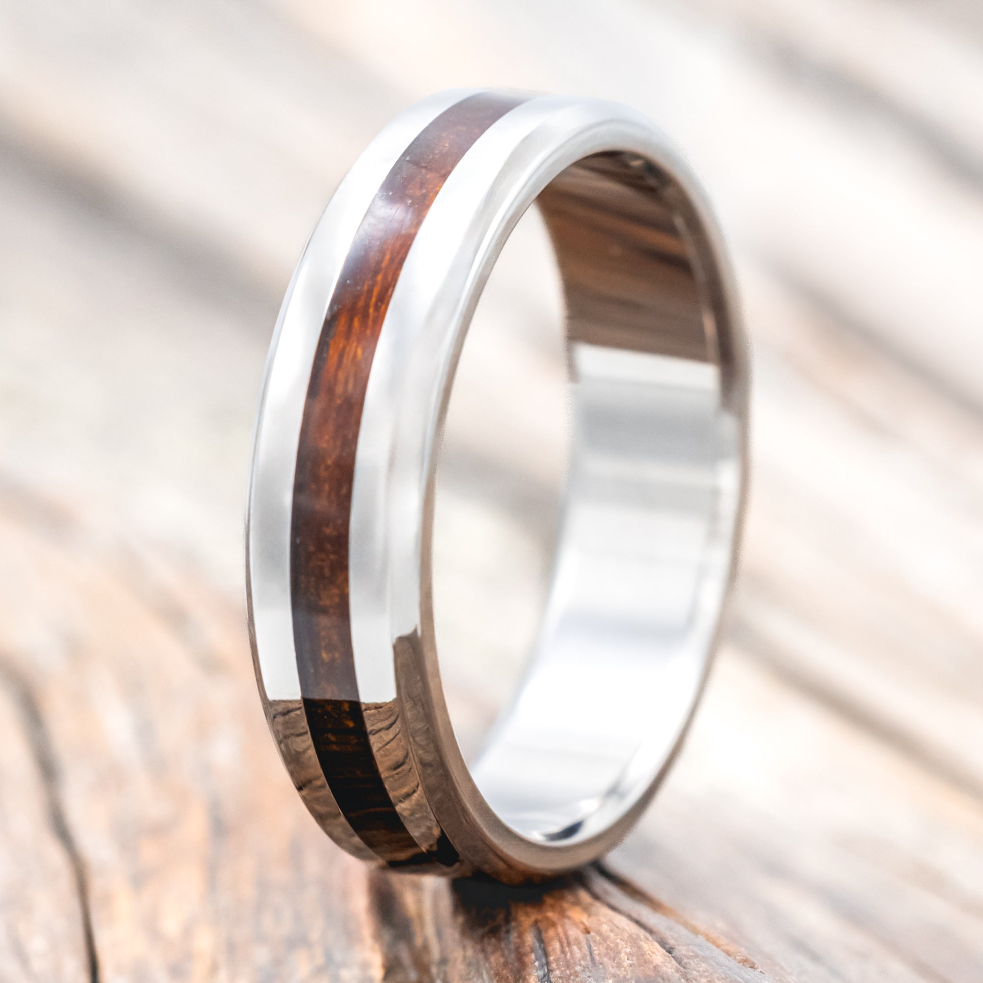 "NIRVANA" - IRONWOOD WEDDING RING-Staghead Designs