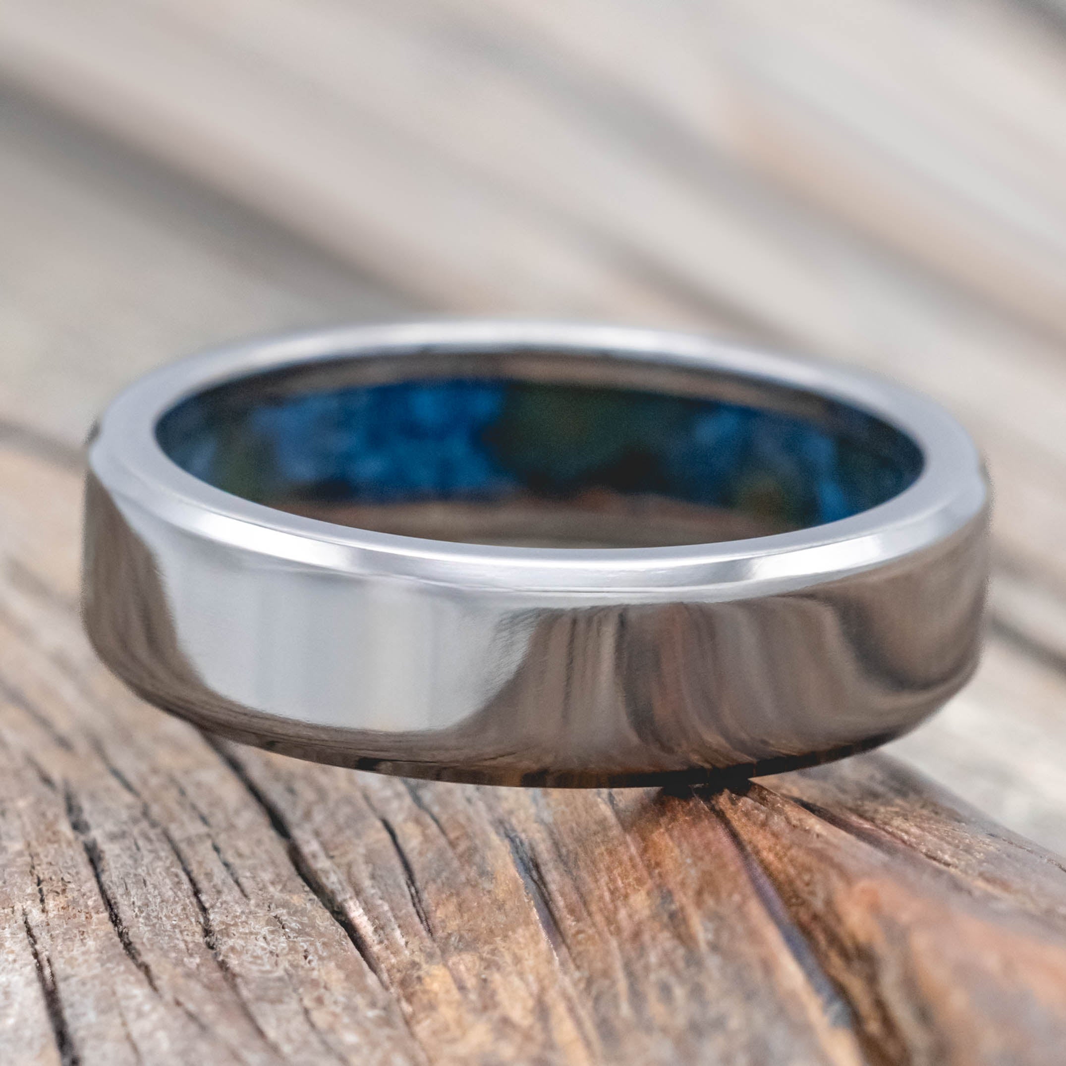 PATINA COPPER LINED WEDDING BAND-Staghead Designs