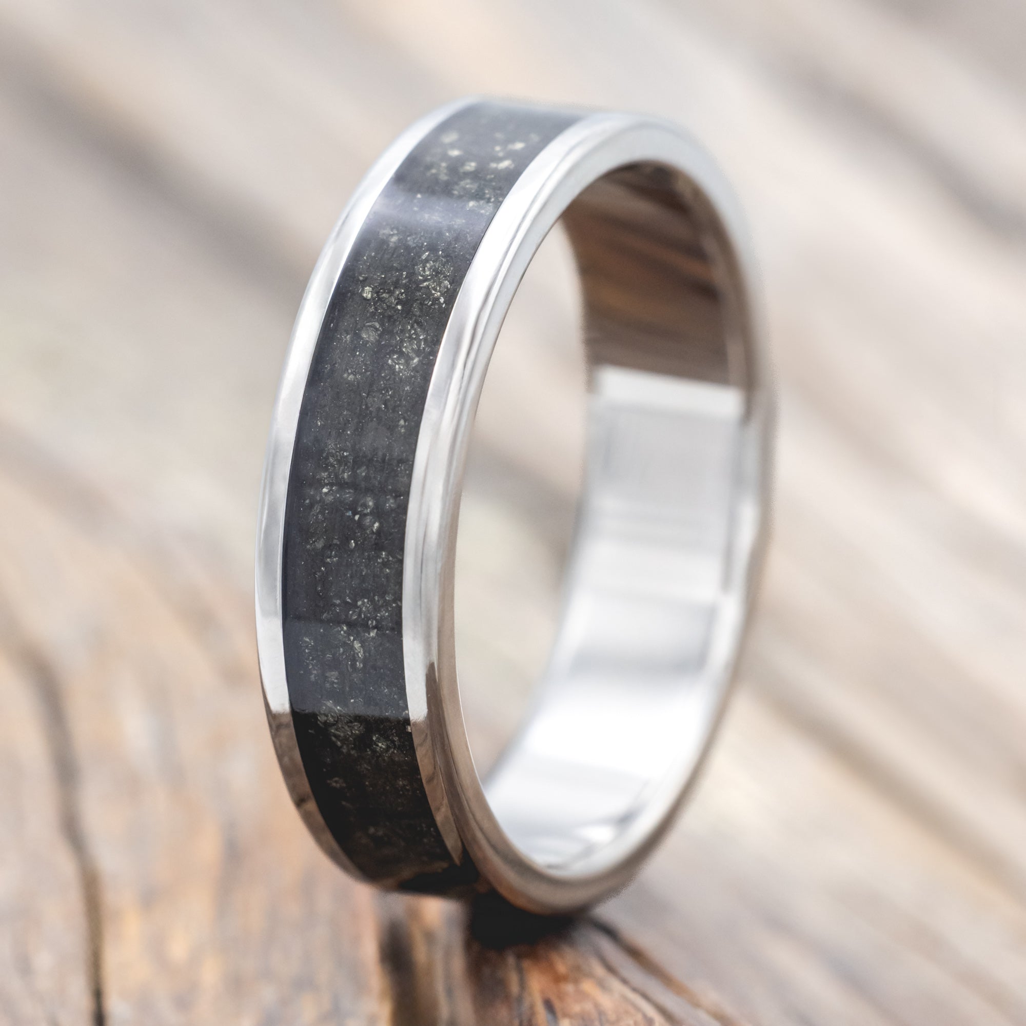 "RAINIER" - MATCHING SET OF PYRITE WEDDING BANDS-Staghead Designs