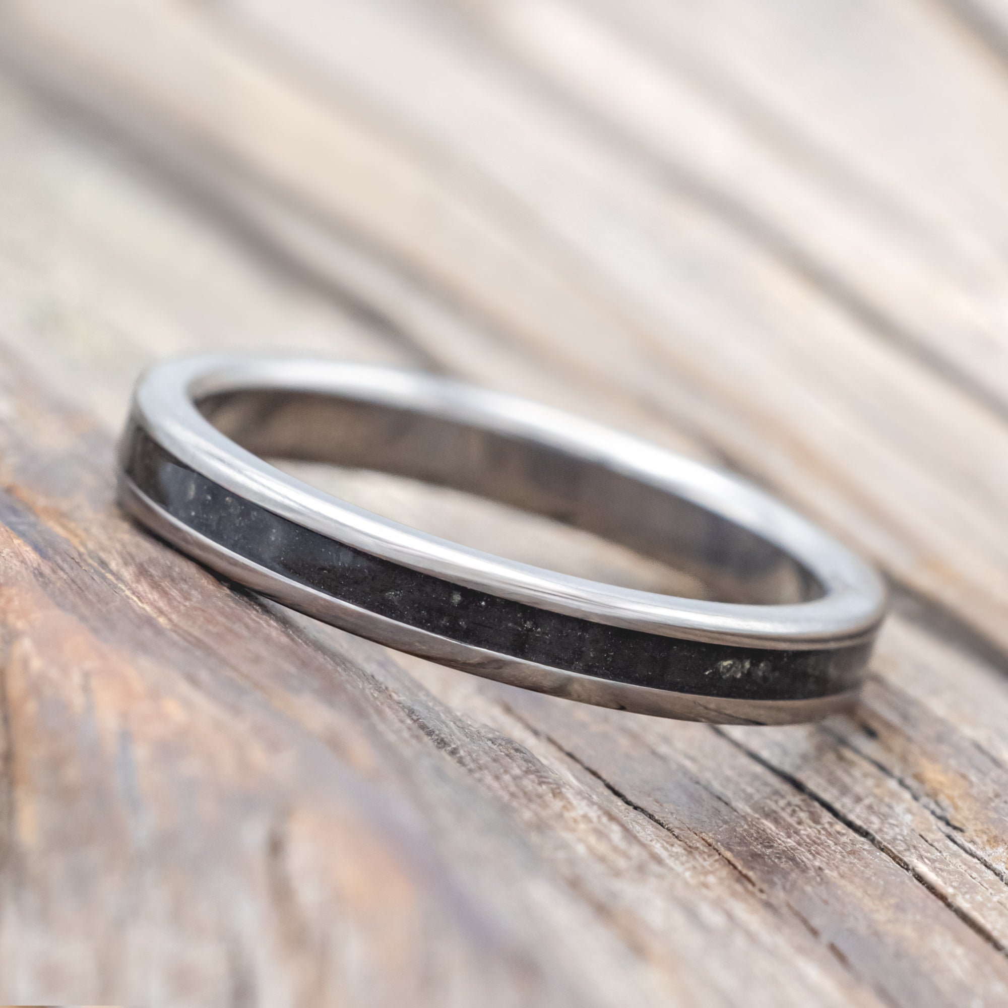 "RAINIER" - MATCHING SET OF PYRITE WEDDING BANDS-Staghead Designs