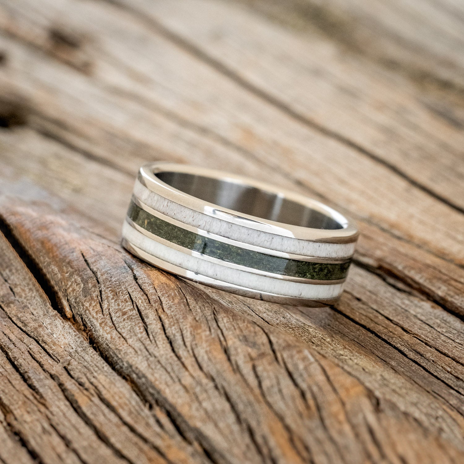 "RIO" - MOSS & ANTLER WEDDING BAND-2
