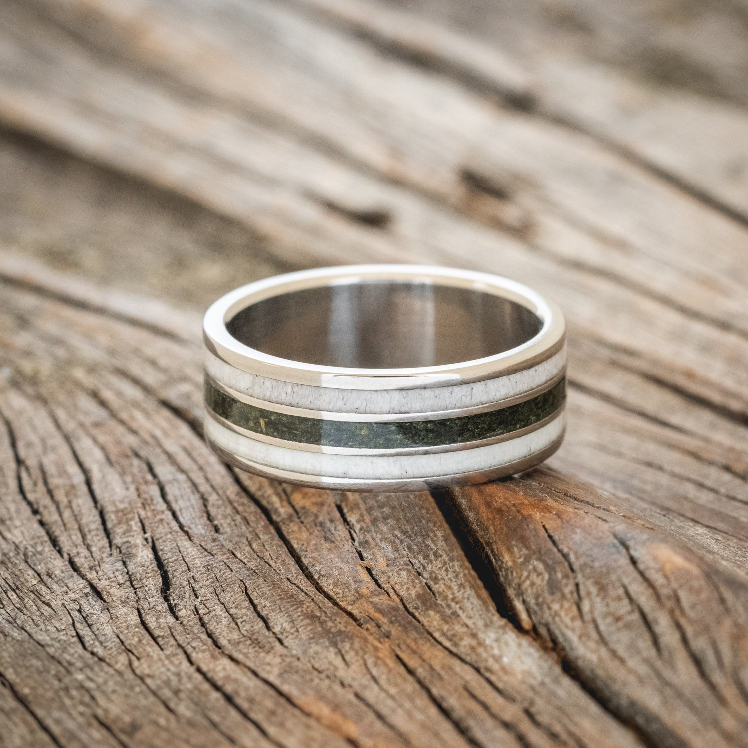 "RIO" - MOSS & ANTLER WEDDING BAND-3