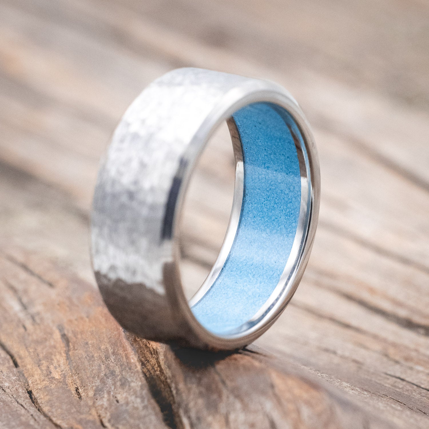 LINED WEDDING BAND WITH A CUSTOM FINISH-Staghead Designs