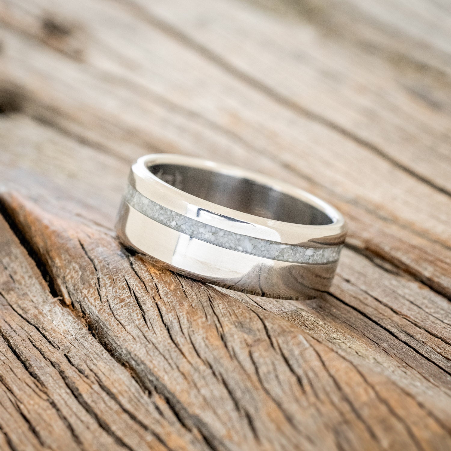 "VERTIGO" - ELK TOOTH IVORY WEDDING RING-2