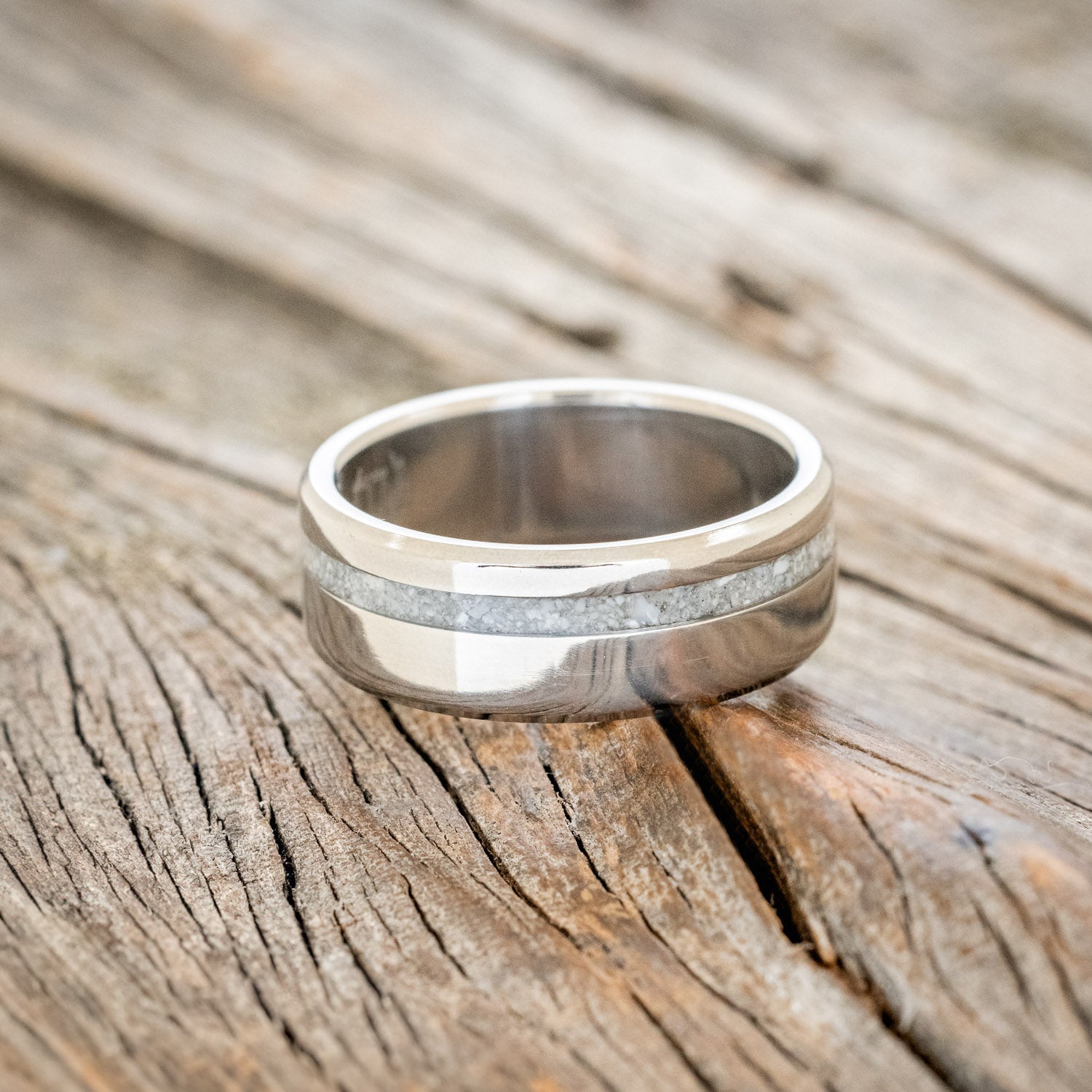 "VERTIGO" - ELK TOOTH IVORY WEDDING RING-3