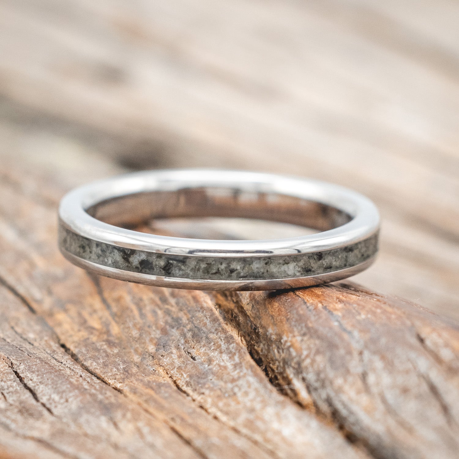 "VERTIGO" - MATCHING SET OF MOONSTONE WEDDING BANDS-Staghead Designs