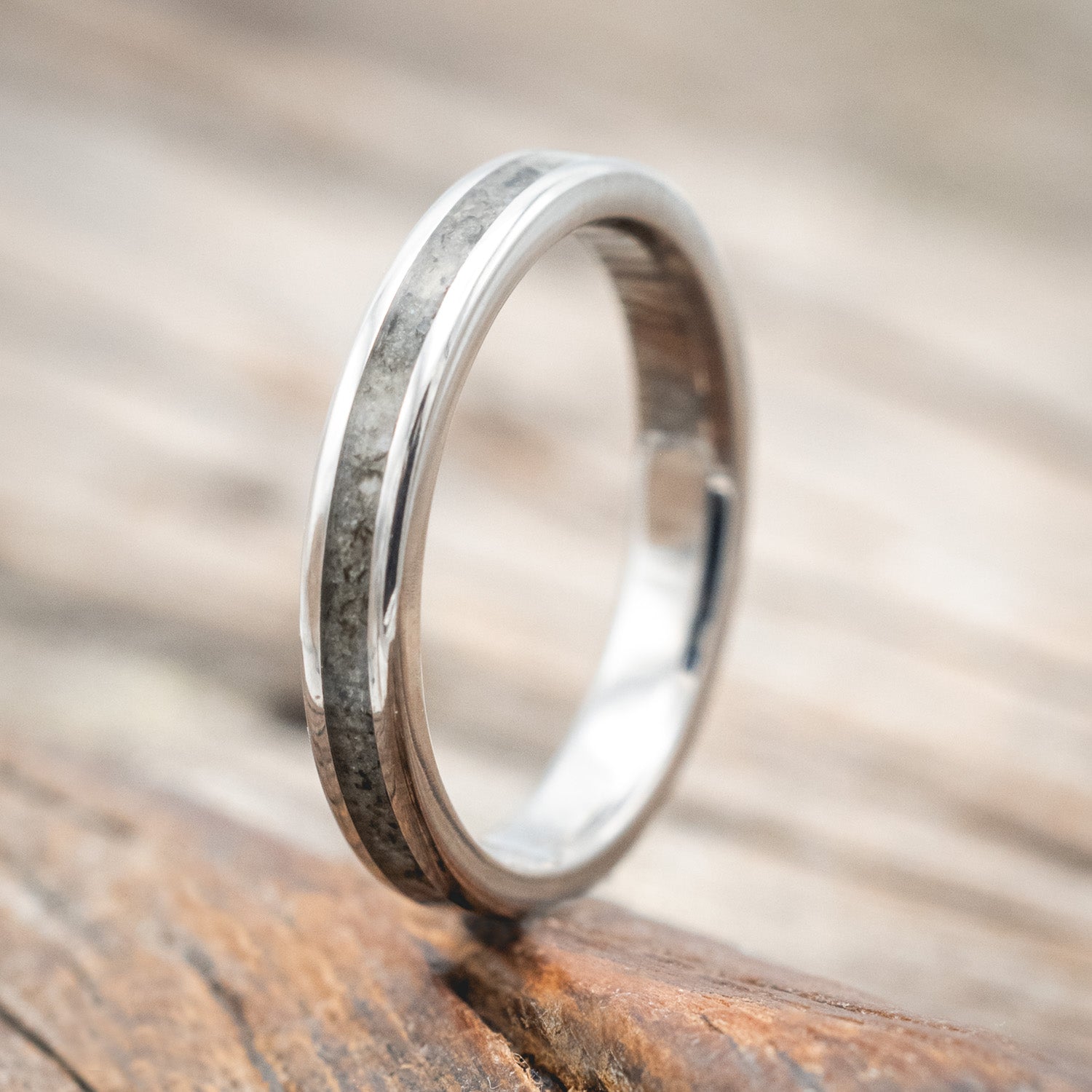 "VERTIGO" - MATCHING SET OF MOONSTONE WEDDING BANDS-Staghead Designs