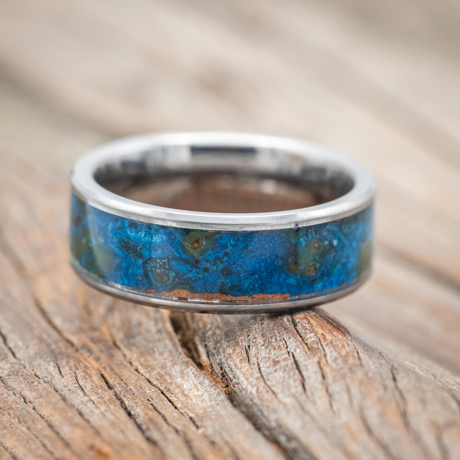 "RAINIER" - PATINA COPPER WEDDING BAND-Staghead Designs