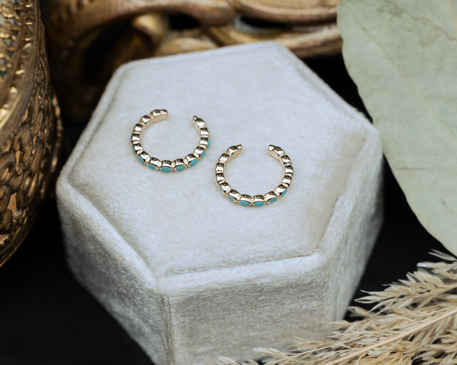 TURQUOISE ENAMEL CUFF-Staghead Designs