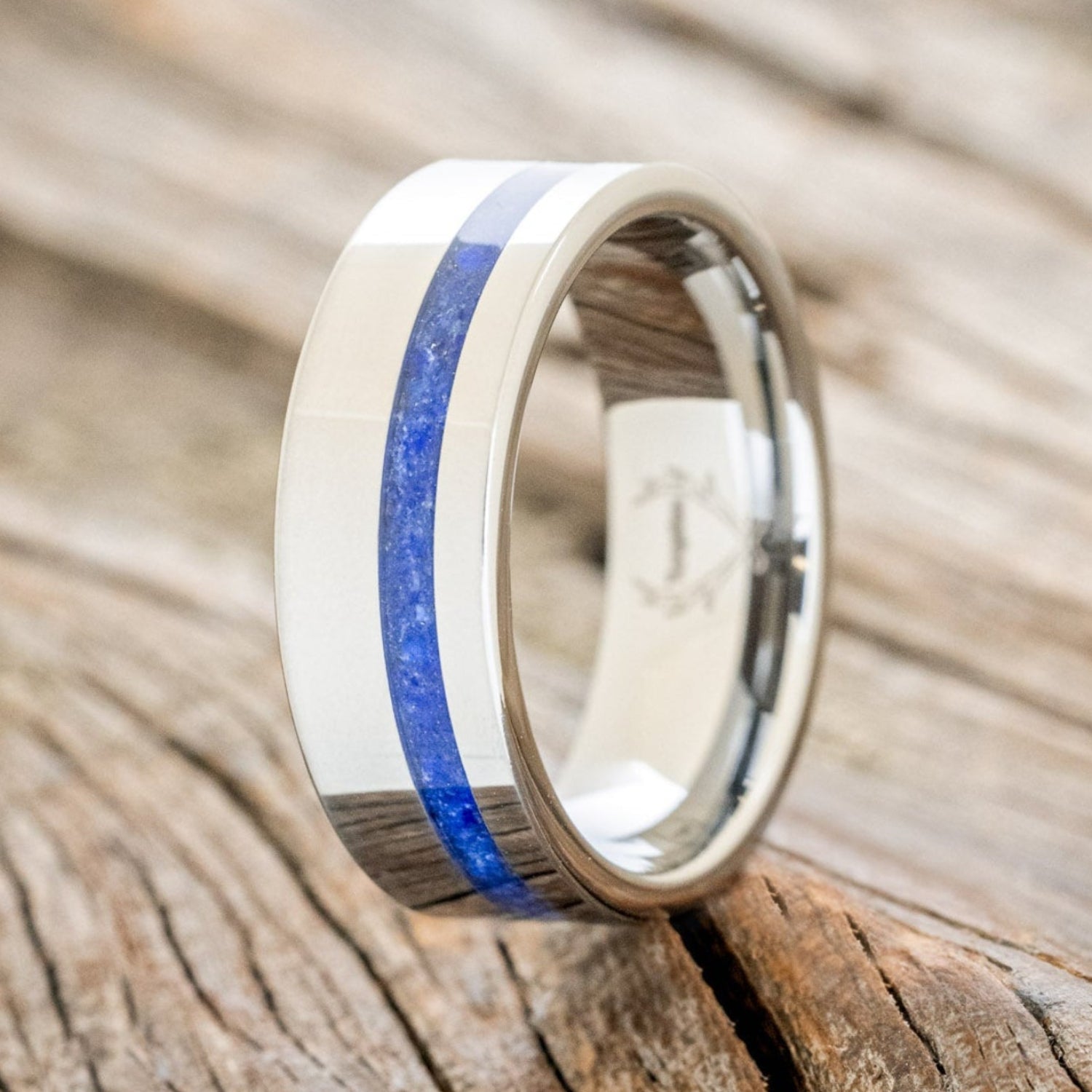 "VERTIGO" - LAPIS LAZULI WEDDING BAND-4