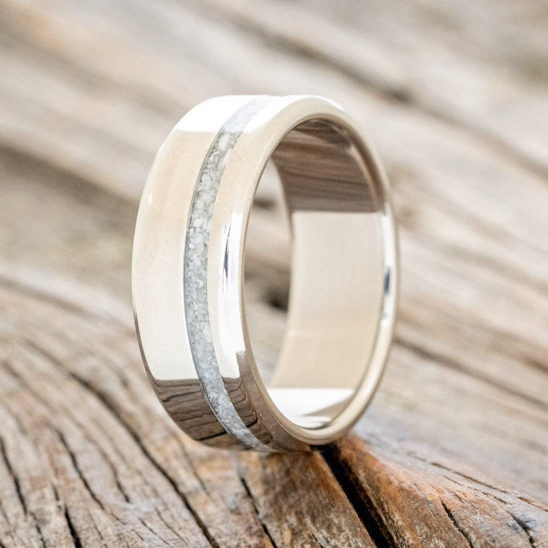 "VERTIGO" - ELK TOOTH IVORY WEDDING RING-1